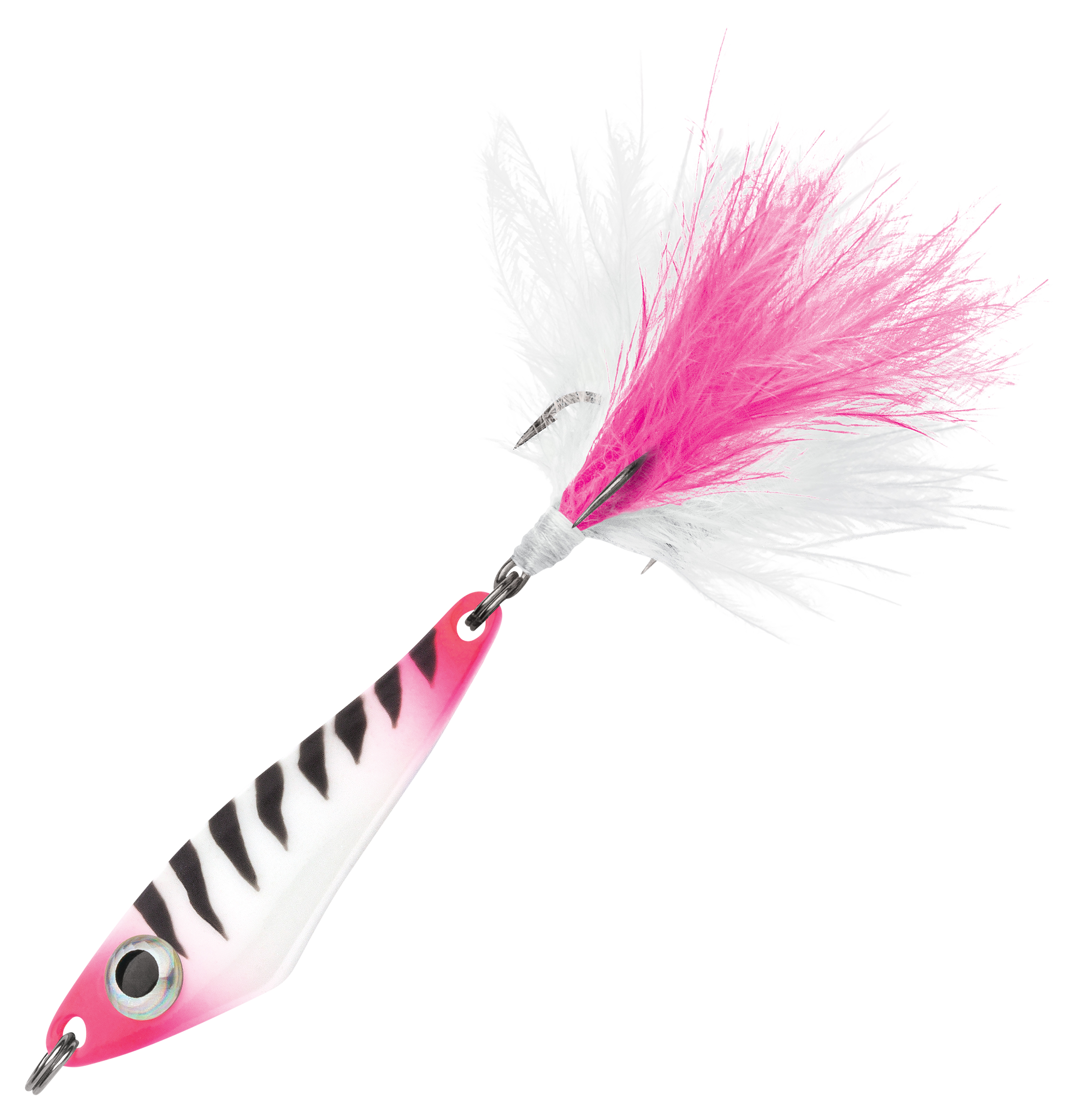 Image of "VMC Hatchet Ice Spoon - Glow Pink Squirrel - 1-1/4"", 1/16 oz."