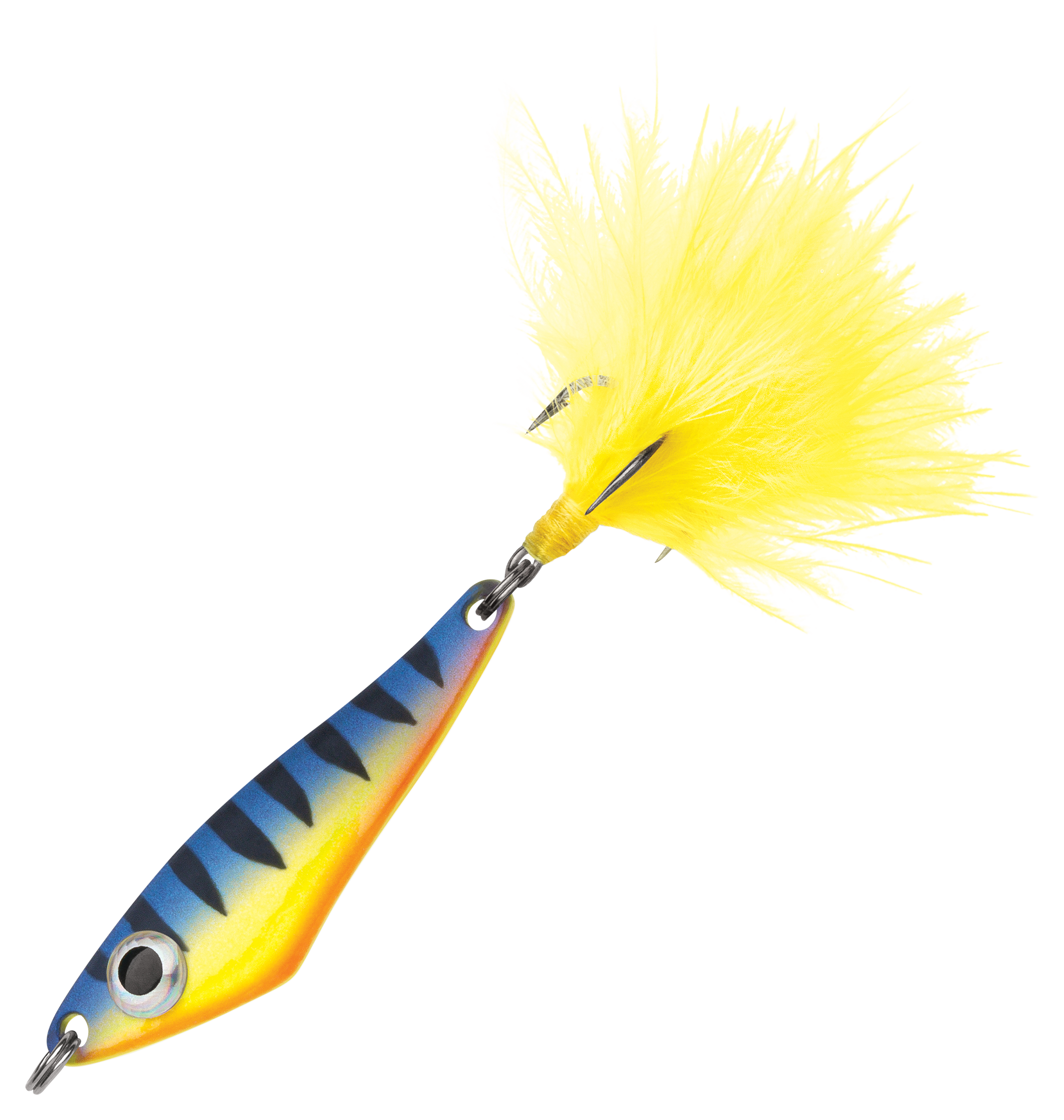 Image of "VMC Hatchet Ice Spoon - Glow Hot Perch - 1-1/2"", 1/8 oz."