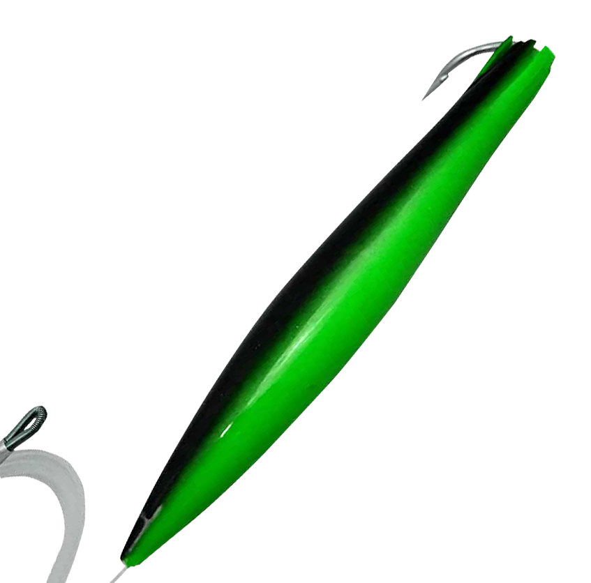 Image of MagBay Lures The Stogie Soft Cedar Plug - Green/Black - 6''