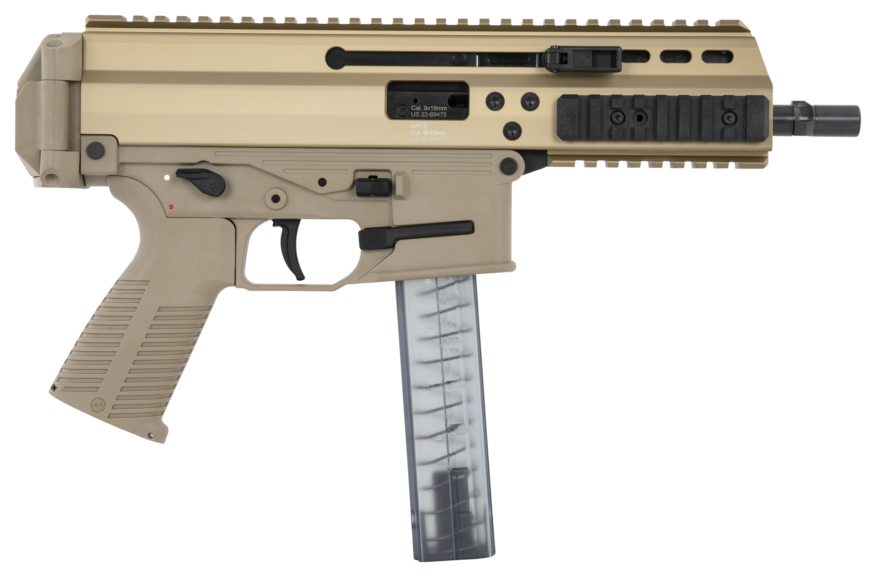 BT APC9 PRO SemiAuto Pistol  9mm Coyote Tan Hard Coat Anodized