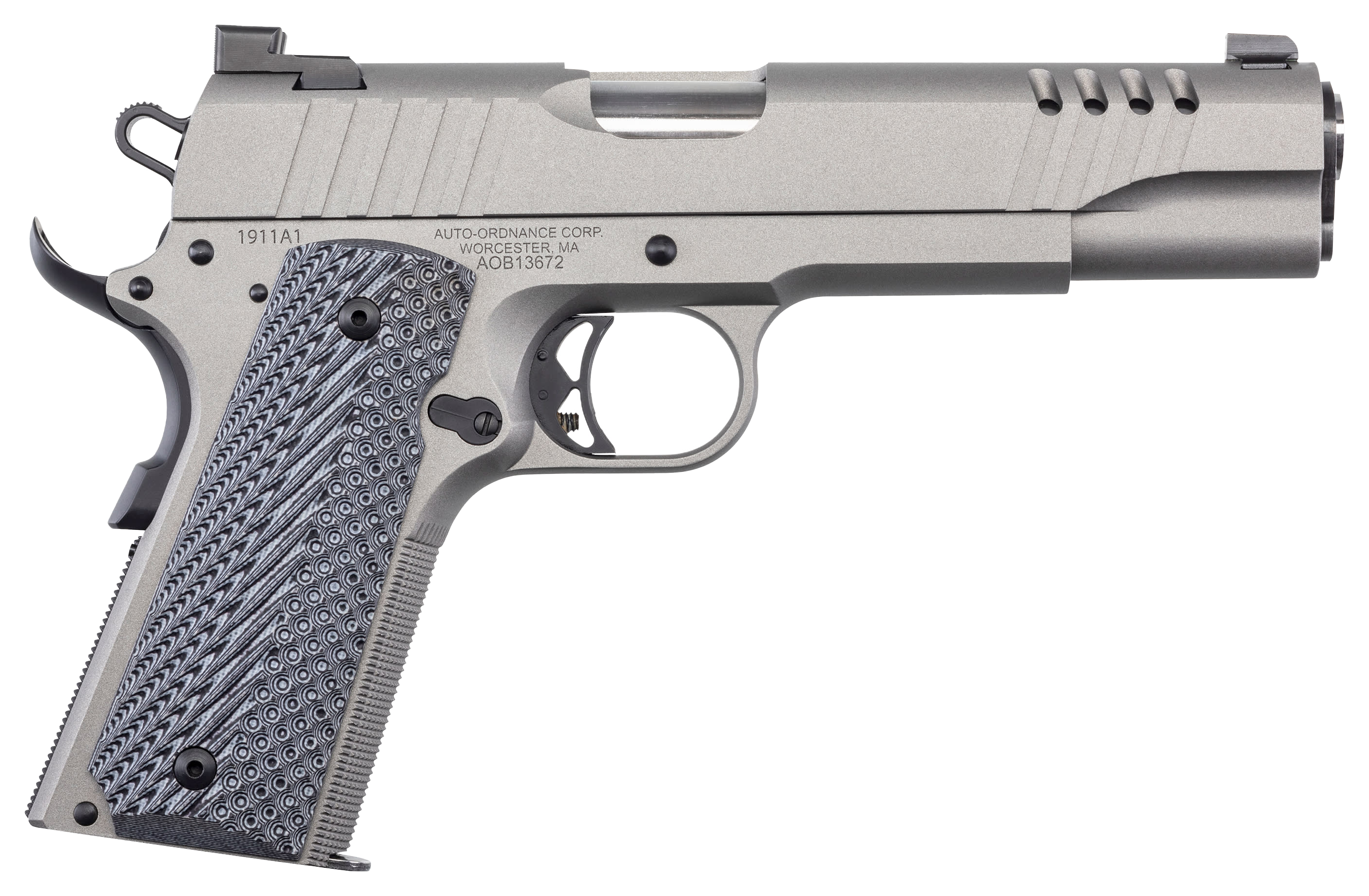 Image of Auto Ordnance 1911 Stainless .45 ACP Semi-Auto Pistol