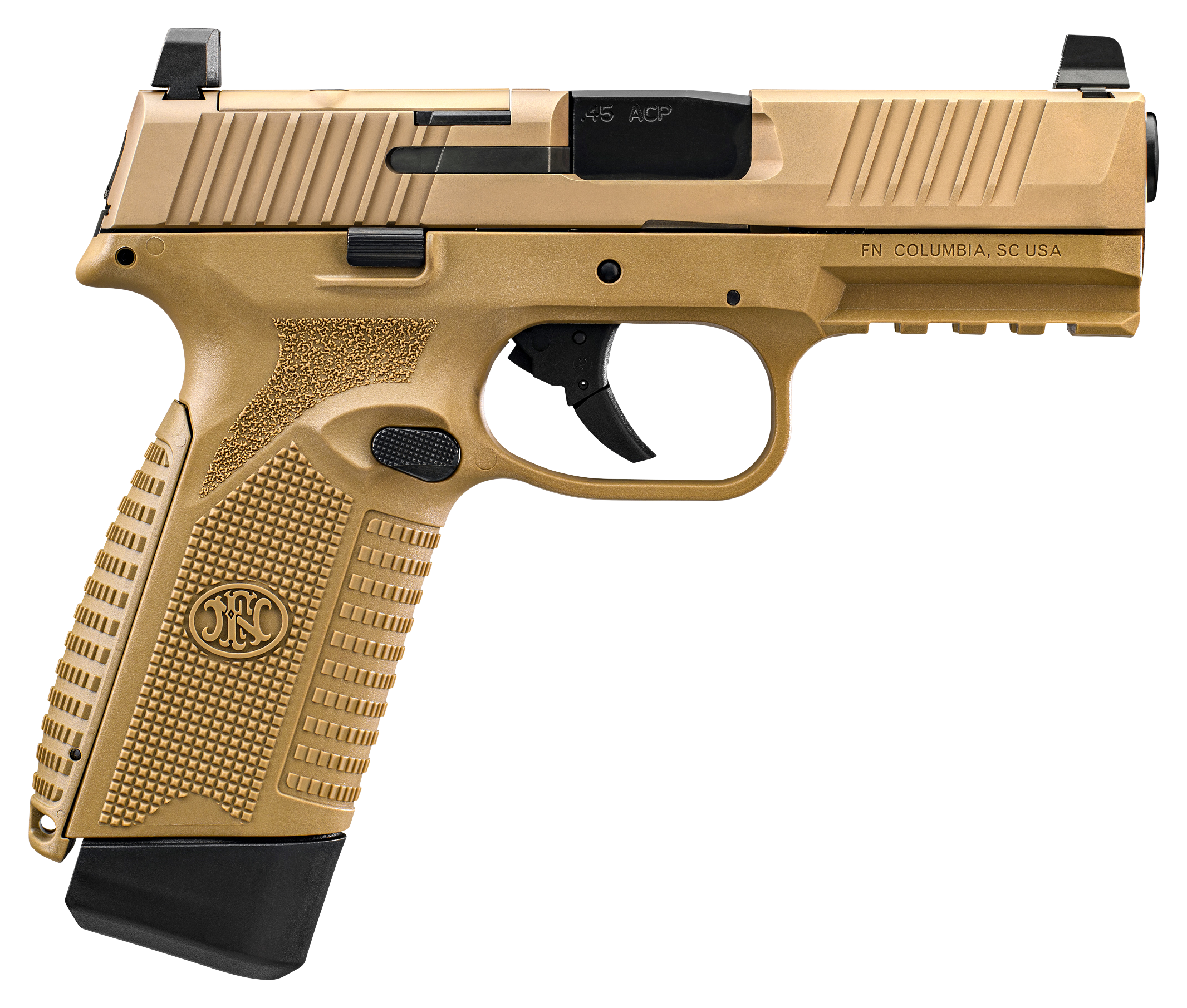 Image of FNH USA 545 MRD Semi-Auto Pistol - 45 ACP - Flat Dark Earth - 15 + 1 Round Capacity