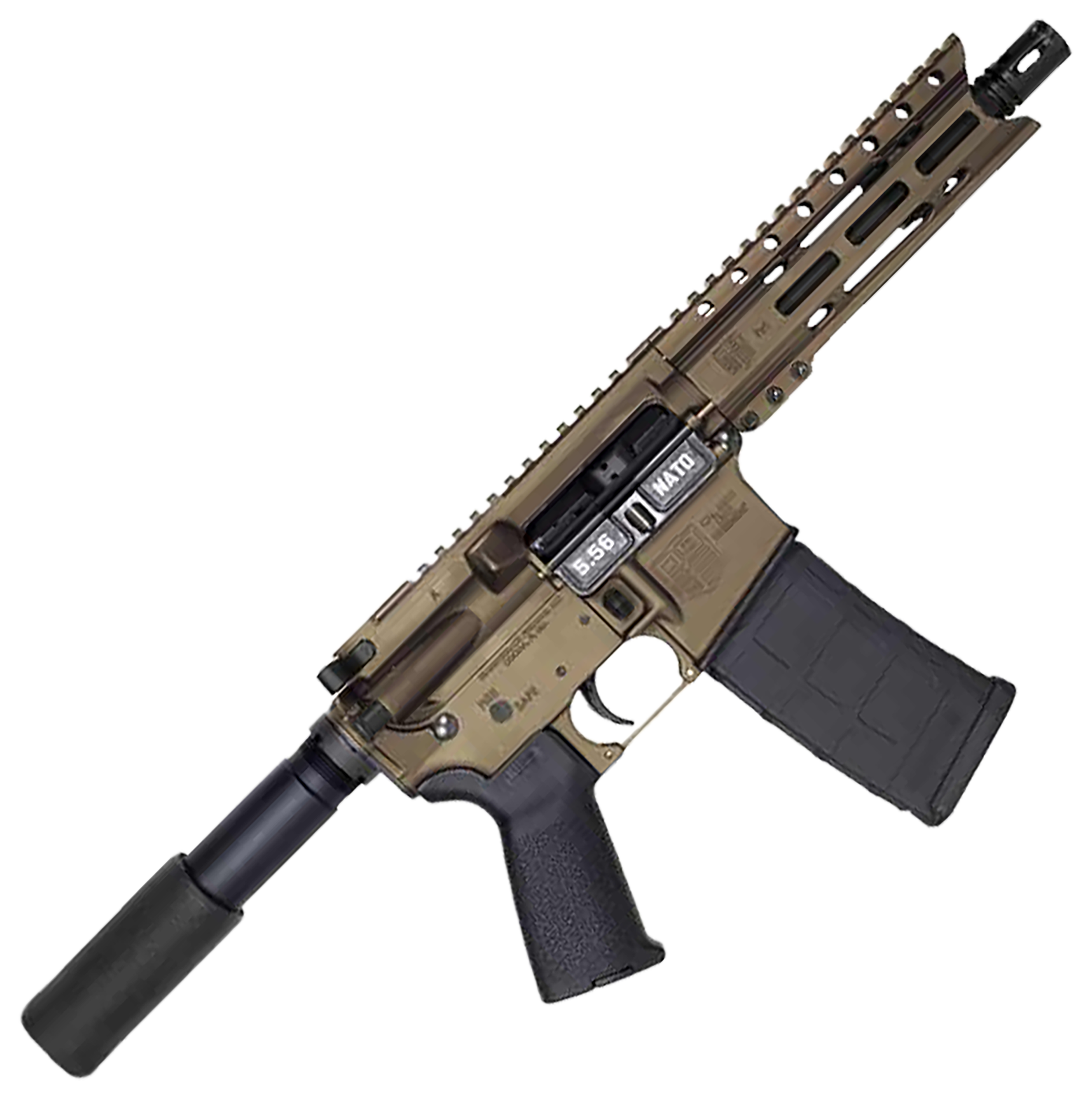 Image of "Diamondback DB15 Carbon Series AR-15 Semi-Auto Pistol - .223 Rem/5.56 NATO - 7"" - Midnight Bronze"