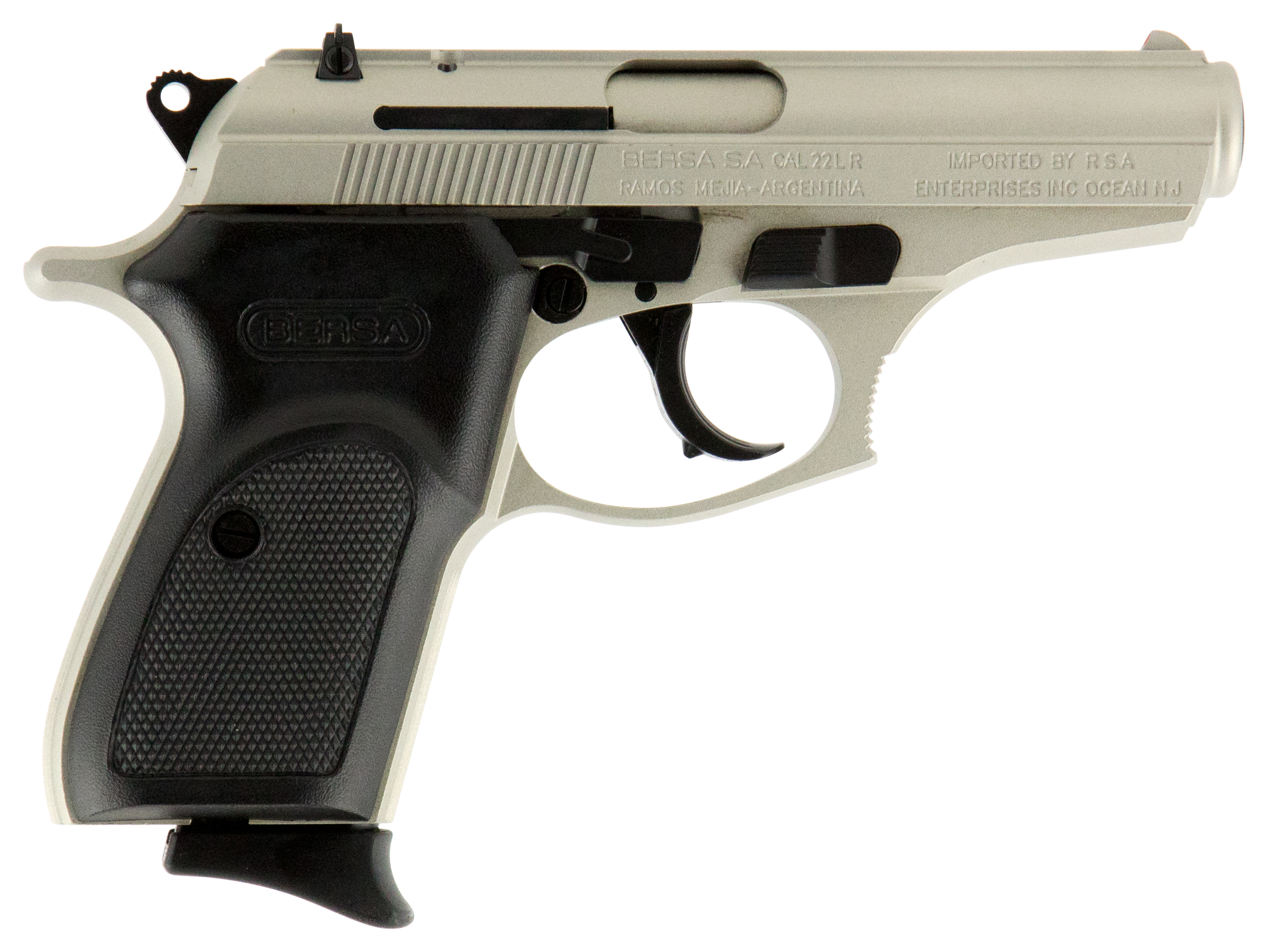 Bersa Thunder 22 SemiAuto Rimfire Pistol  Satin Nickel