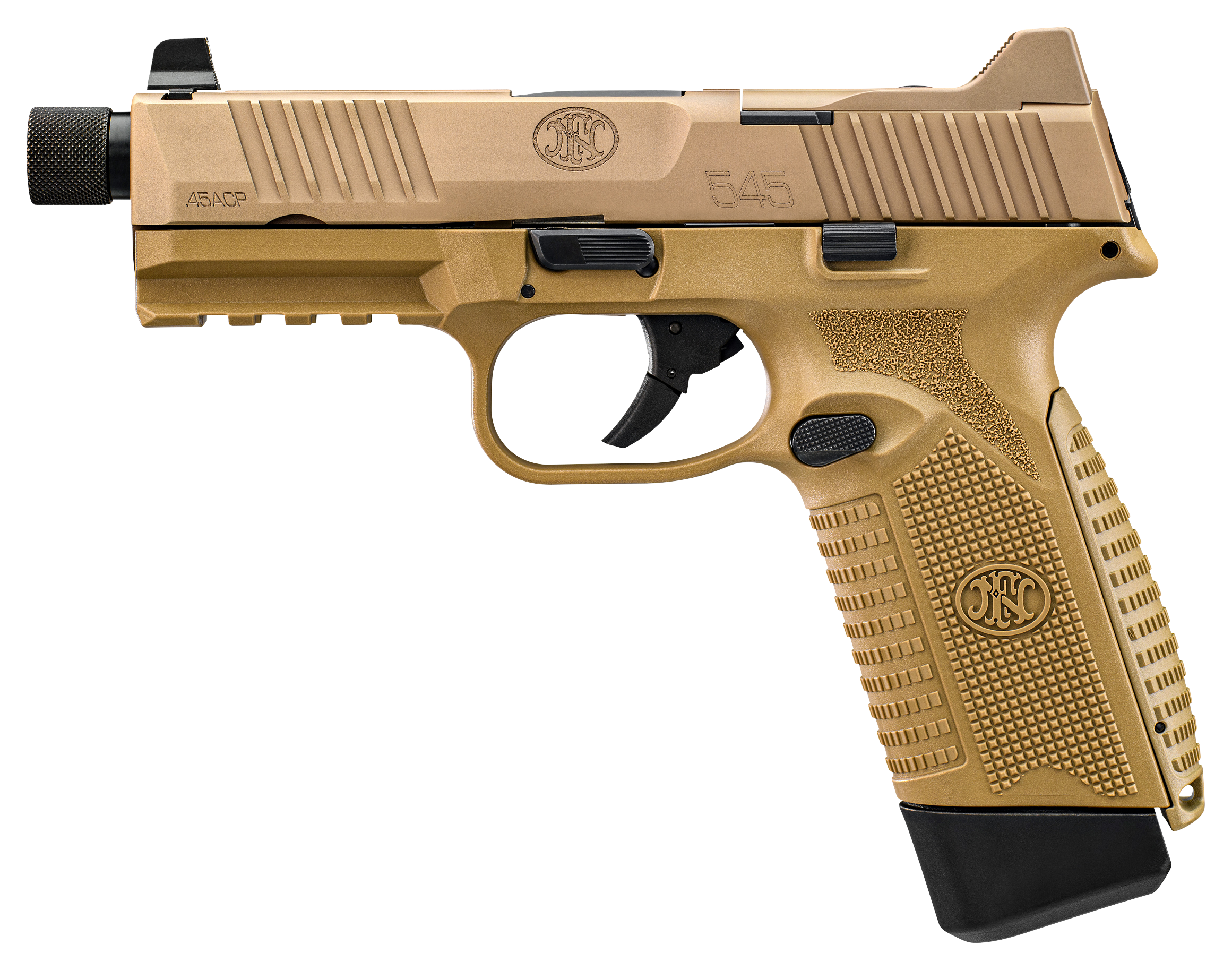 Image of FN 545 Tactical Semi-Auto Pistol - .45 ACP - Flat Dark Earth - 18 + 1