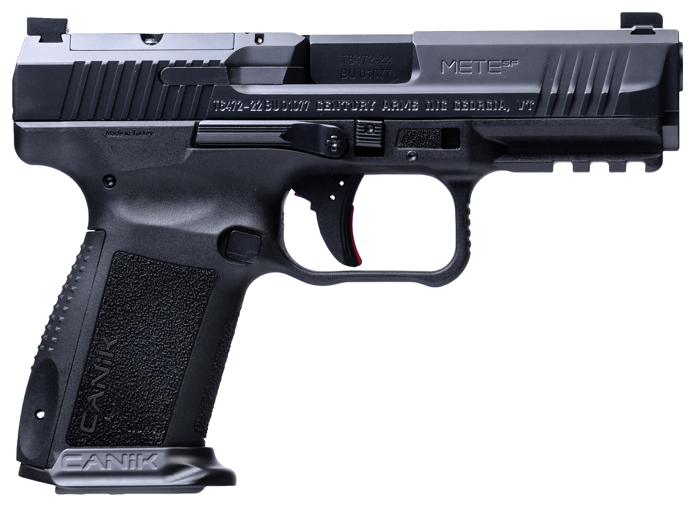 Canik Mete SF 9mm SemiAuto Pistol  9mm  Black Polymer