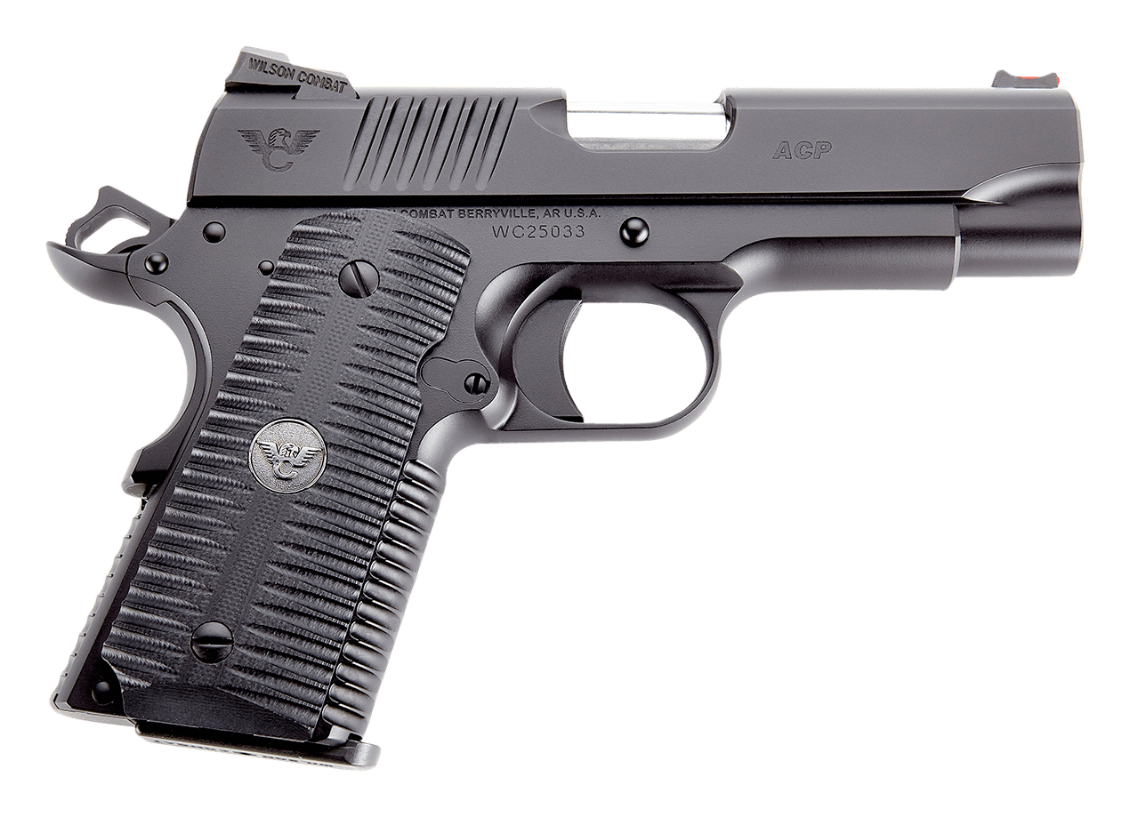 Wilson Combat ACP Compact 1911 SemiAuto Pistol  45 ACP  Black ArmorTuff  8  1