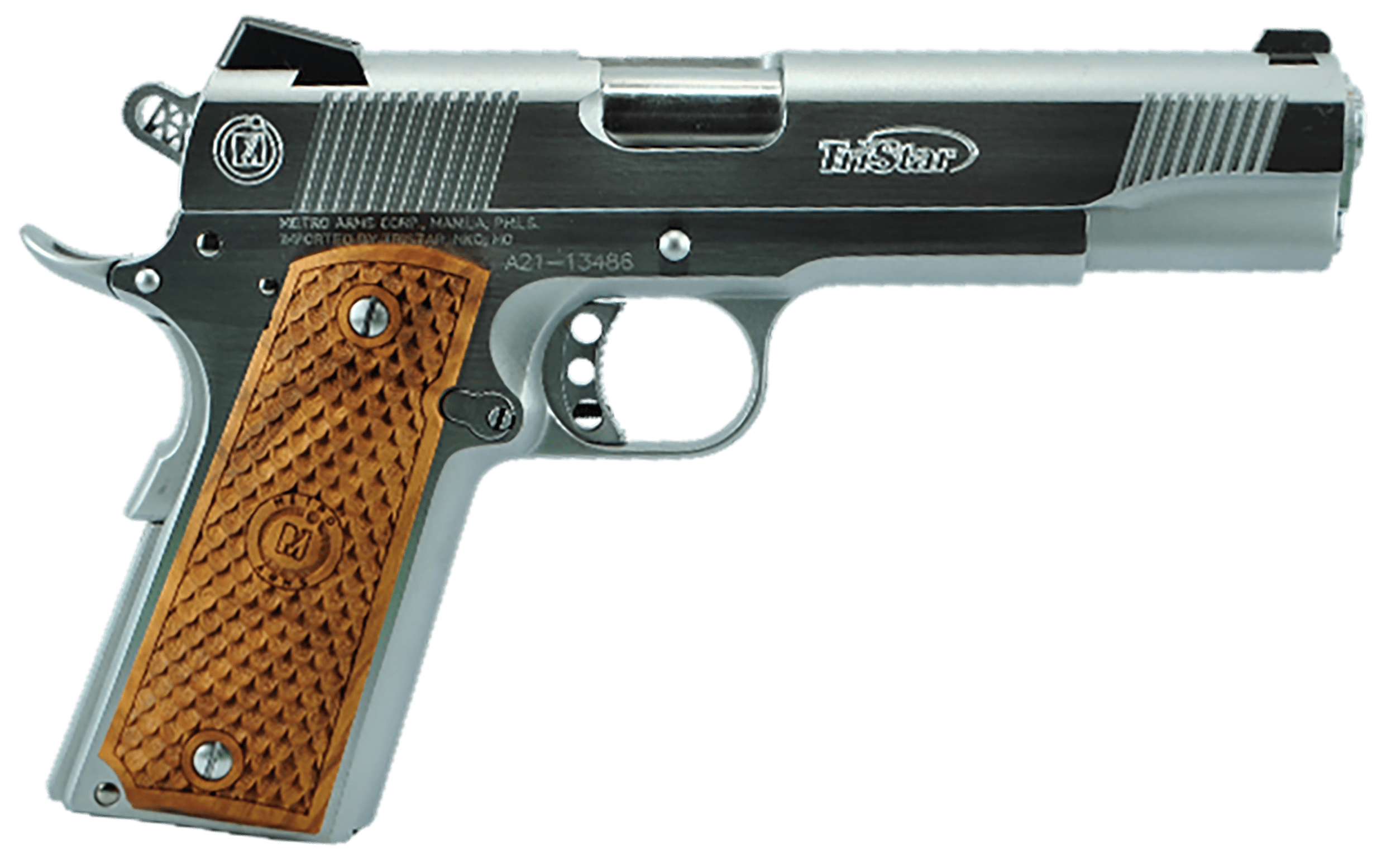 Tri-Star Arms American Classic II Chrome 1911 Semi-Auto Pistol - 10mm