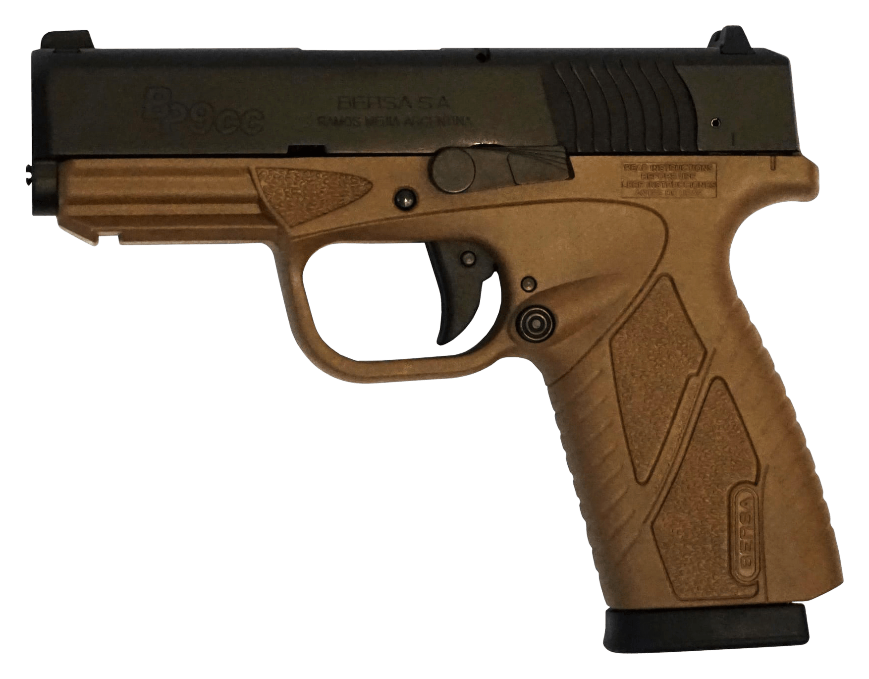 Image of Bersa BP9CC Double-Action Semi-Auto Pistol - 9mm - Matte Black - FDE