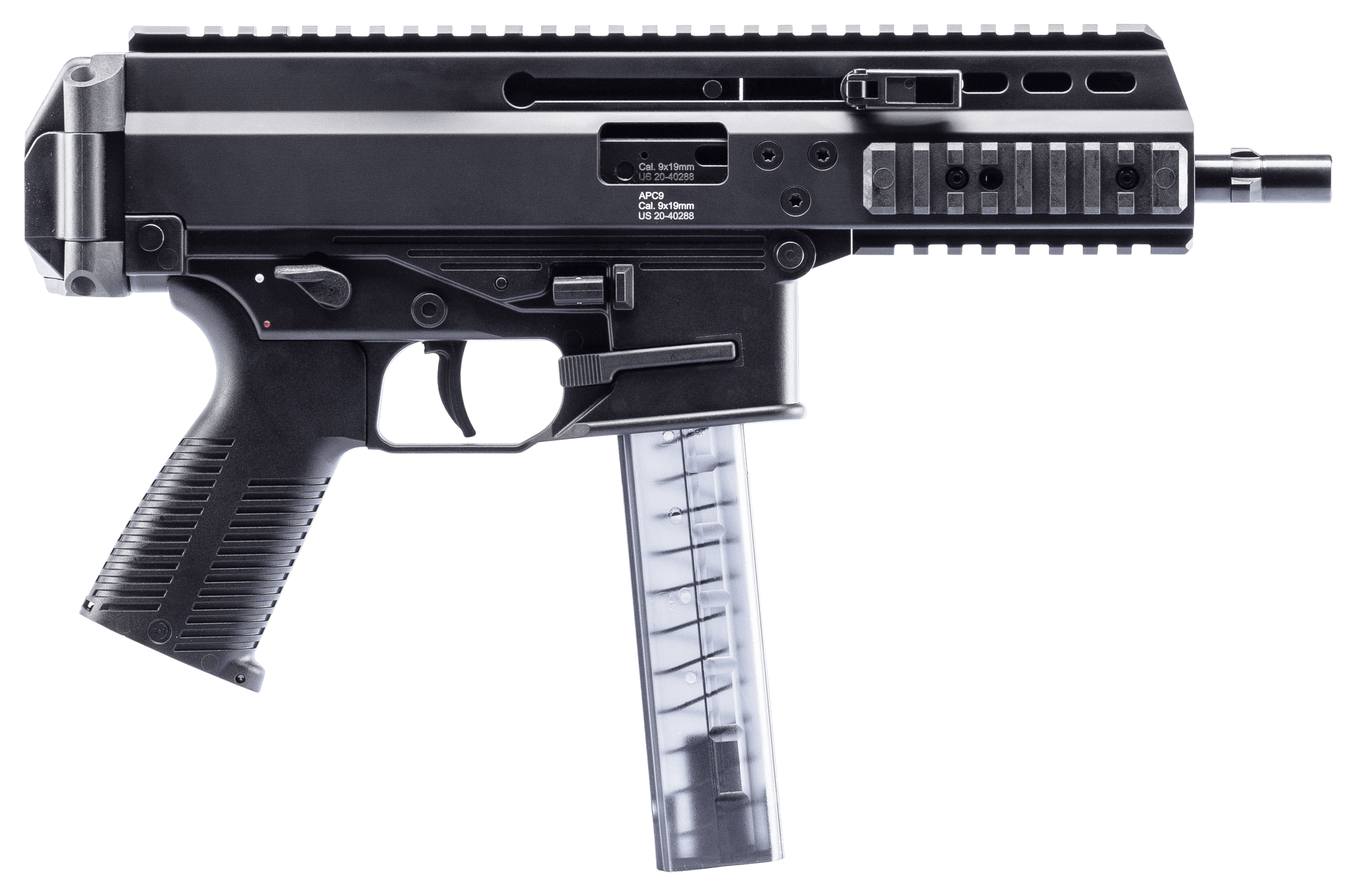 B&T APC9 PRO Semi-Auto Pistol - 9mm - Black Hard Coat Anodized