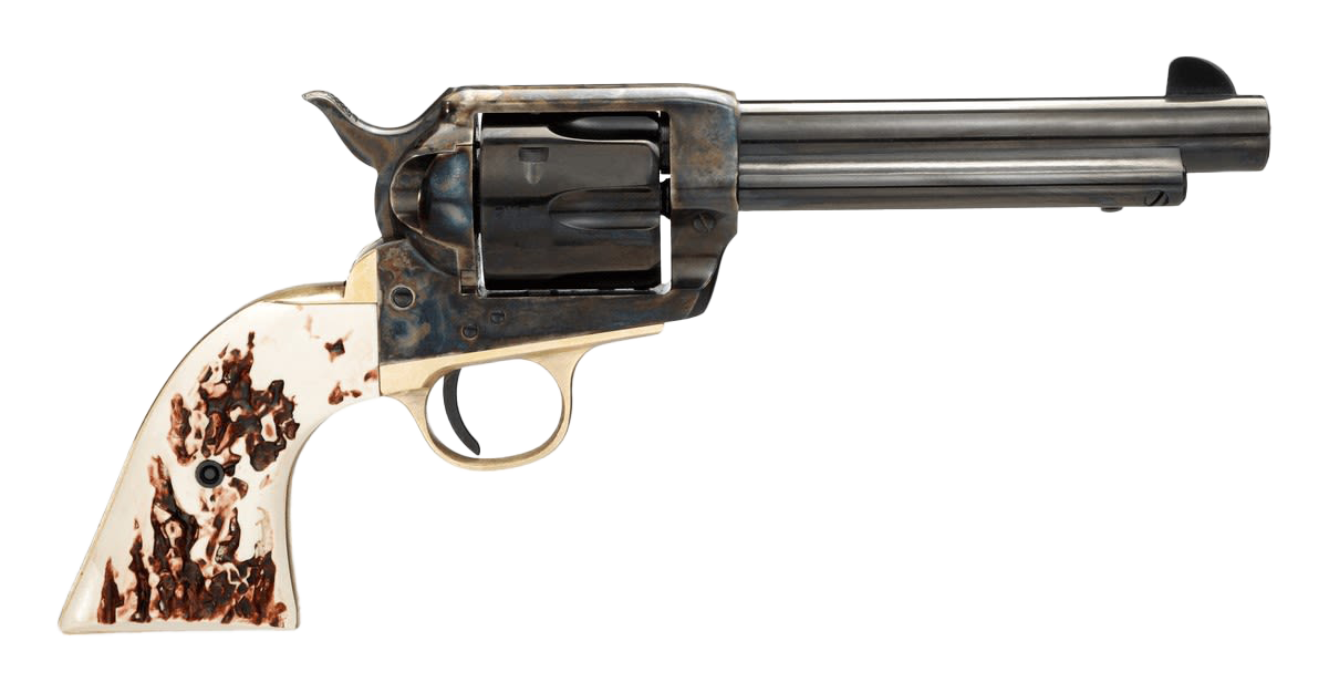 Image of "Taylor's & Company 1873 Brass Stag Grip 5.5"" Single-Action Revolver - .45 Colt"