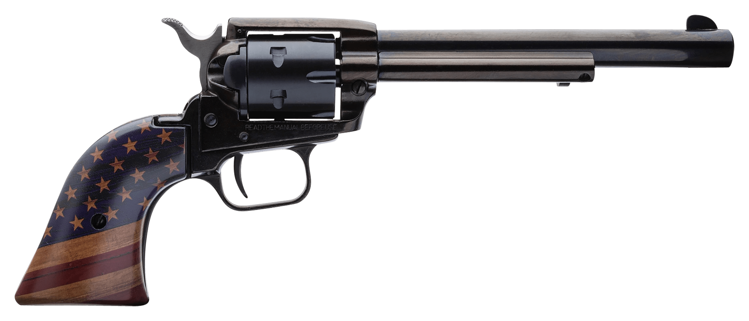 Heritage Rough Rider Gold USA Flag SingleAction Rimfire Revolver  65