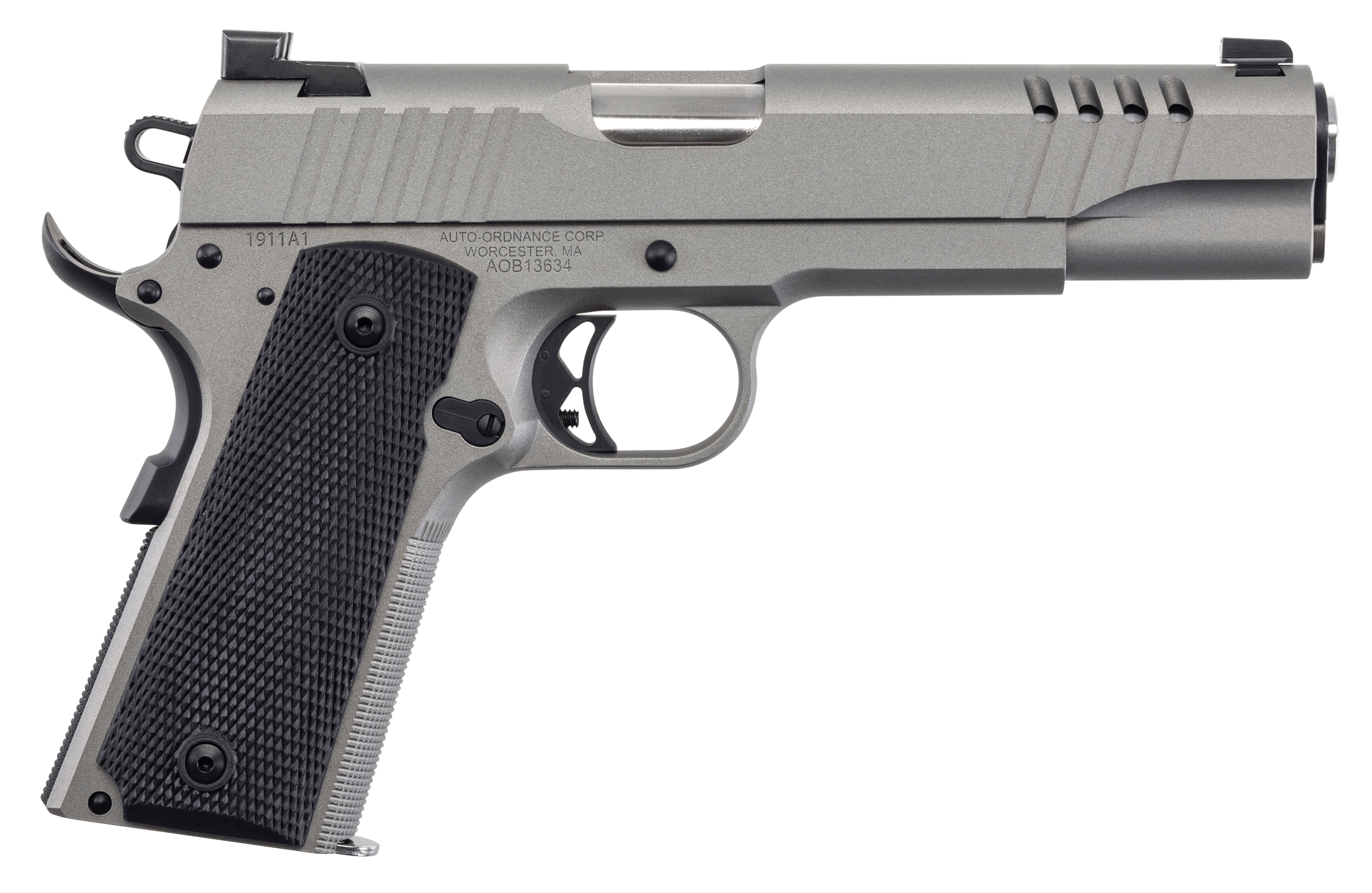 Image of Auto-Ordnance 1911 Stainless Semi-Auto Pistol with Night Sights - .45 ACP