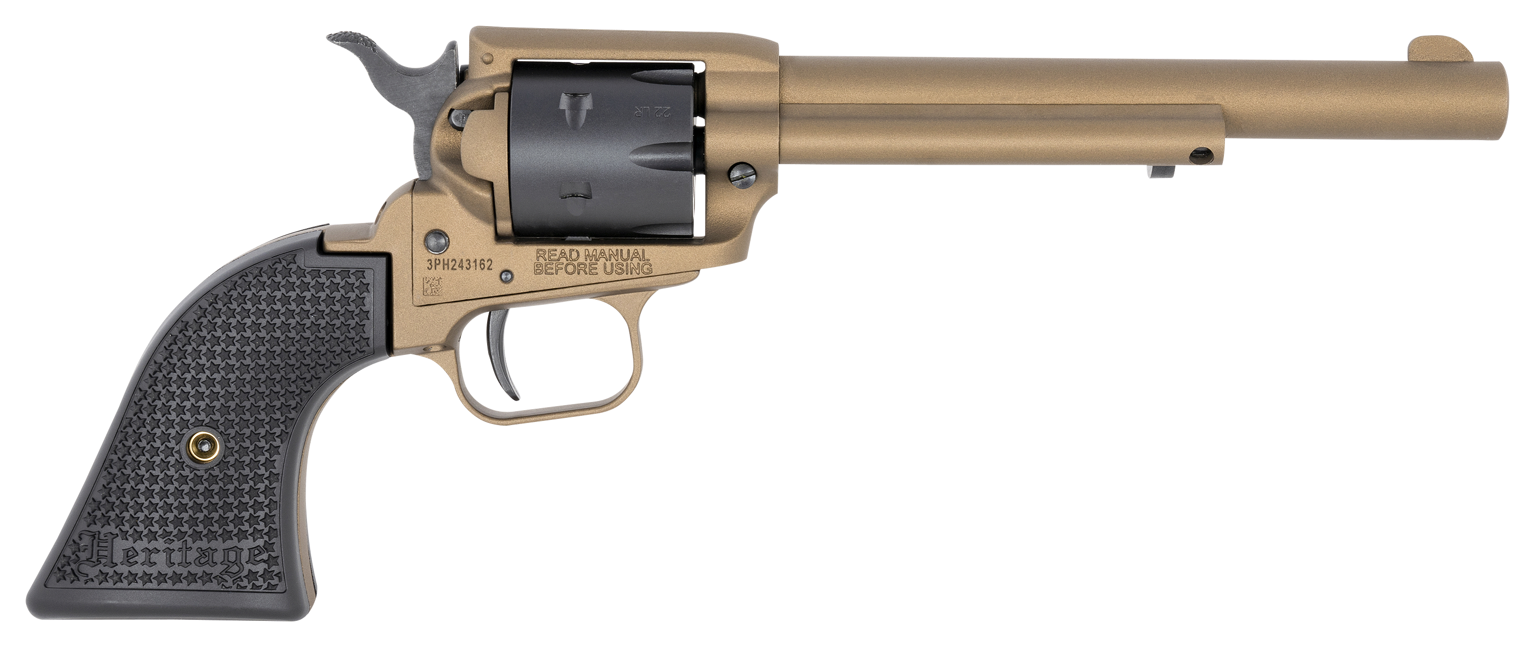 Image of Heritage Rough Rider Steel Single-Action Rimfire Revolver with Poly Star Grips - .22 LR