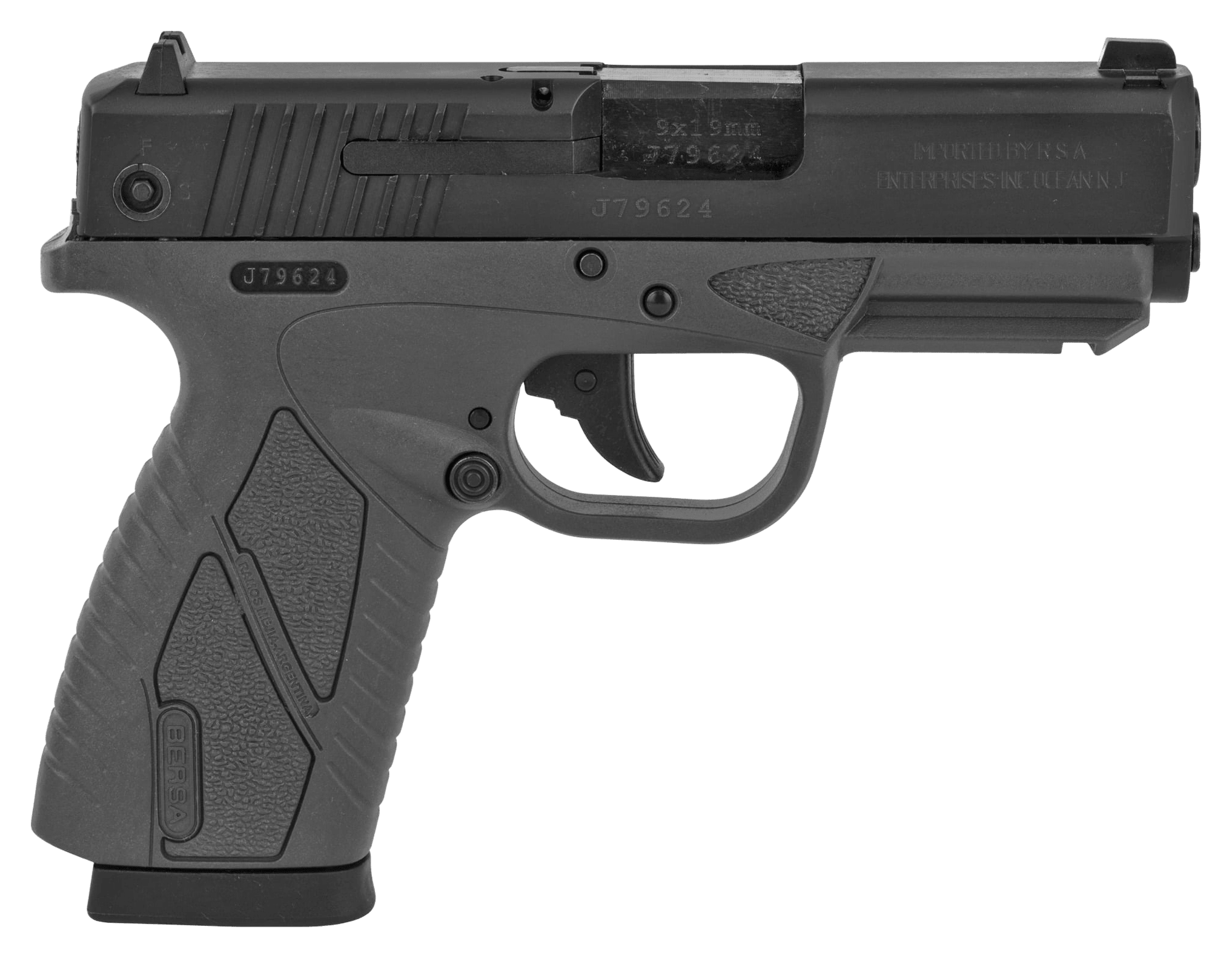 Image of Bersa BP9CC Double-Action Semi-Auto Pistol - 9mm - Matte Black - Urban Grey