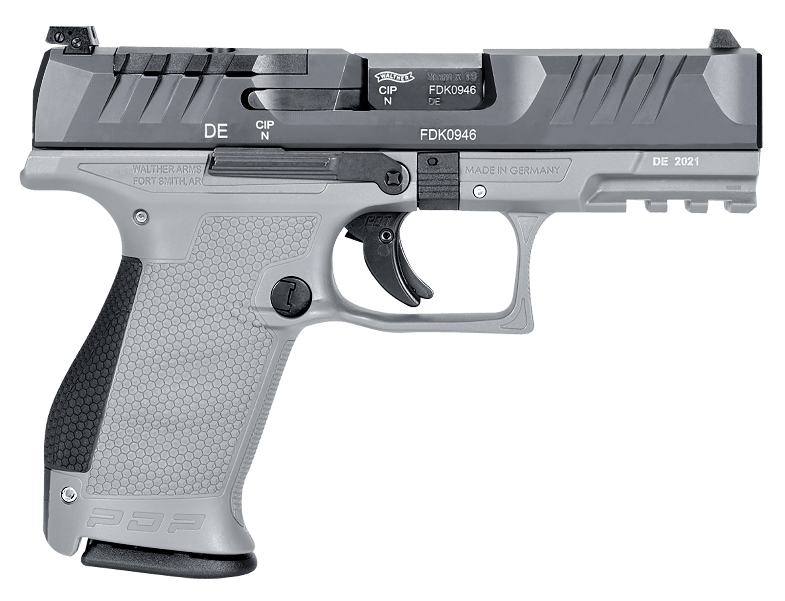 Image of "Walther PDP Compact Optic-Ready Semi-Auto Pistol - 4"" Barrel - Gray - 15 + 1"