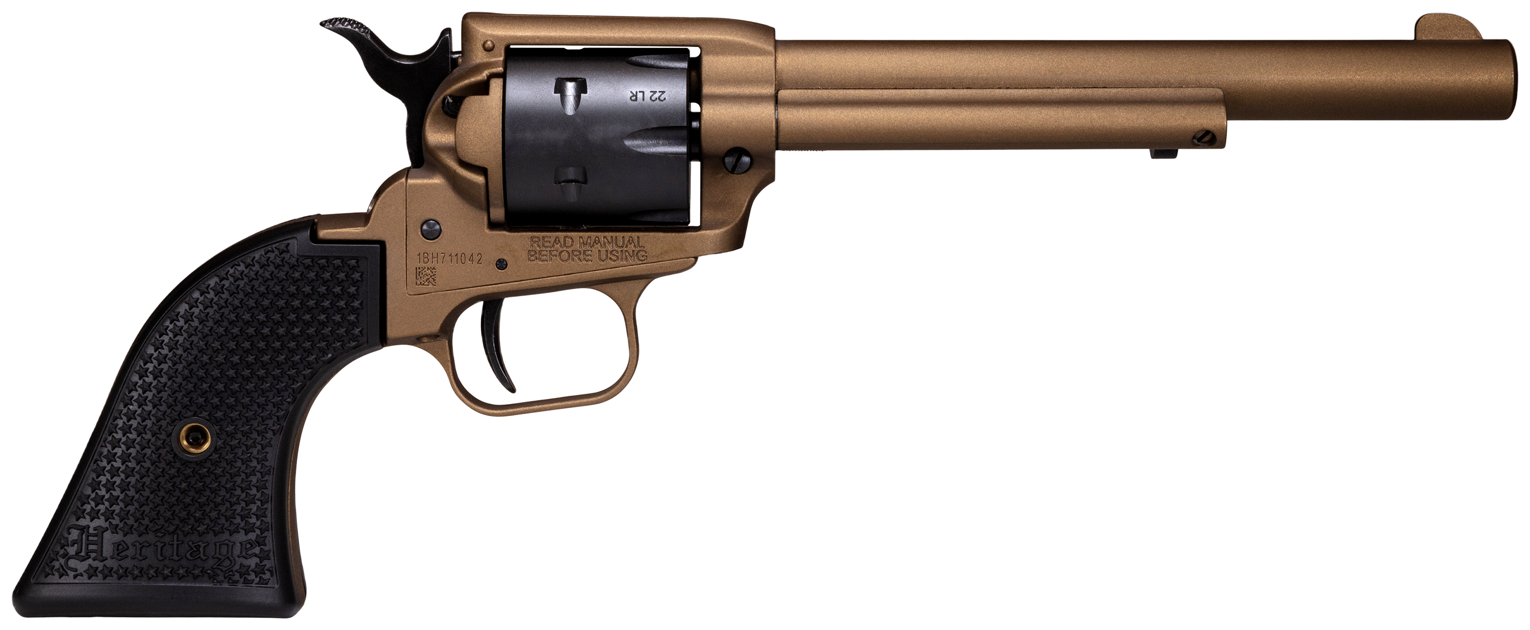 Heritage Rough Rider 65 Steel Burnt Bronze SingleAction Rimfire Revolver