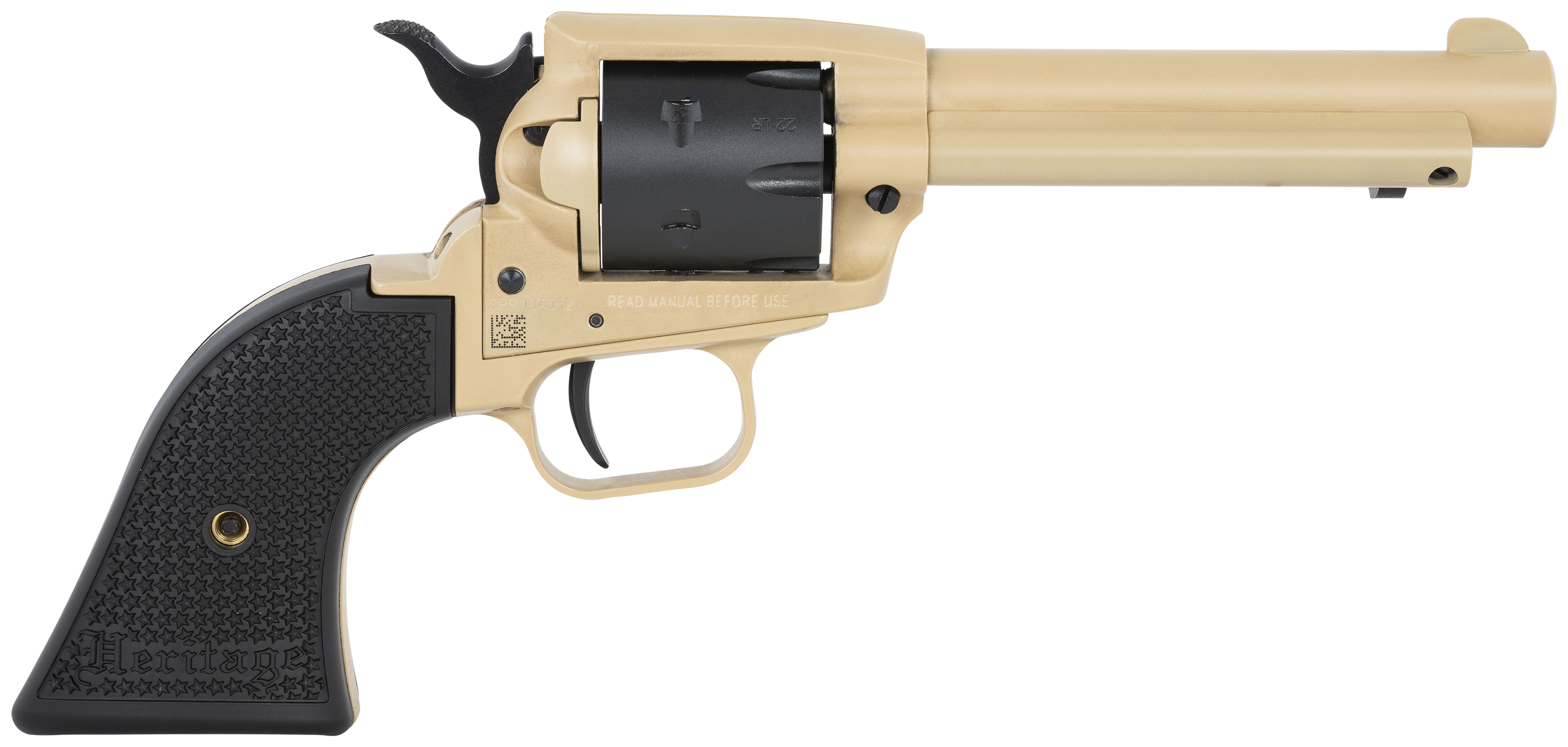 Heritage Rough Rider 475 Steel Sabre Sand SingleAction Rimfire Revolver