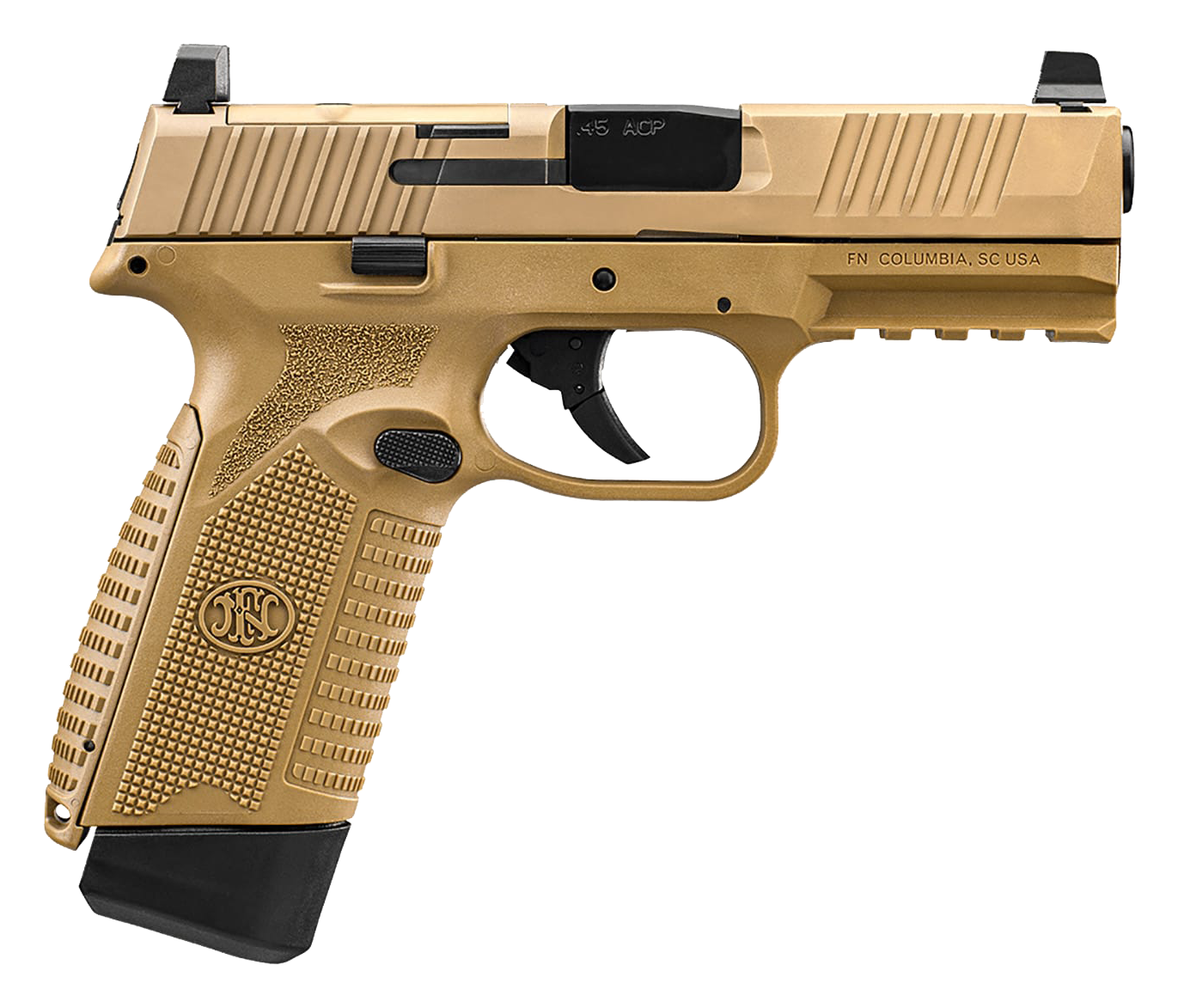 FNH USA 545 MRD SemiAuto Pistol  45 ACP  Flat Dark Earth  10  1 Round Capacity