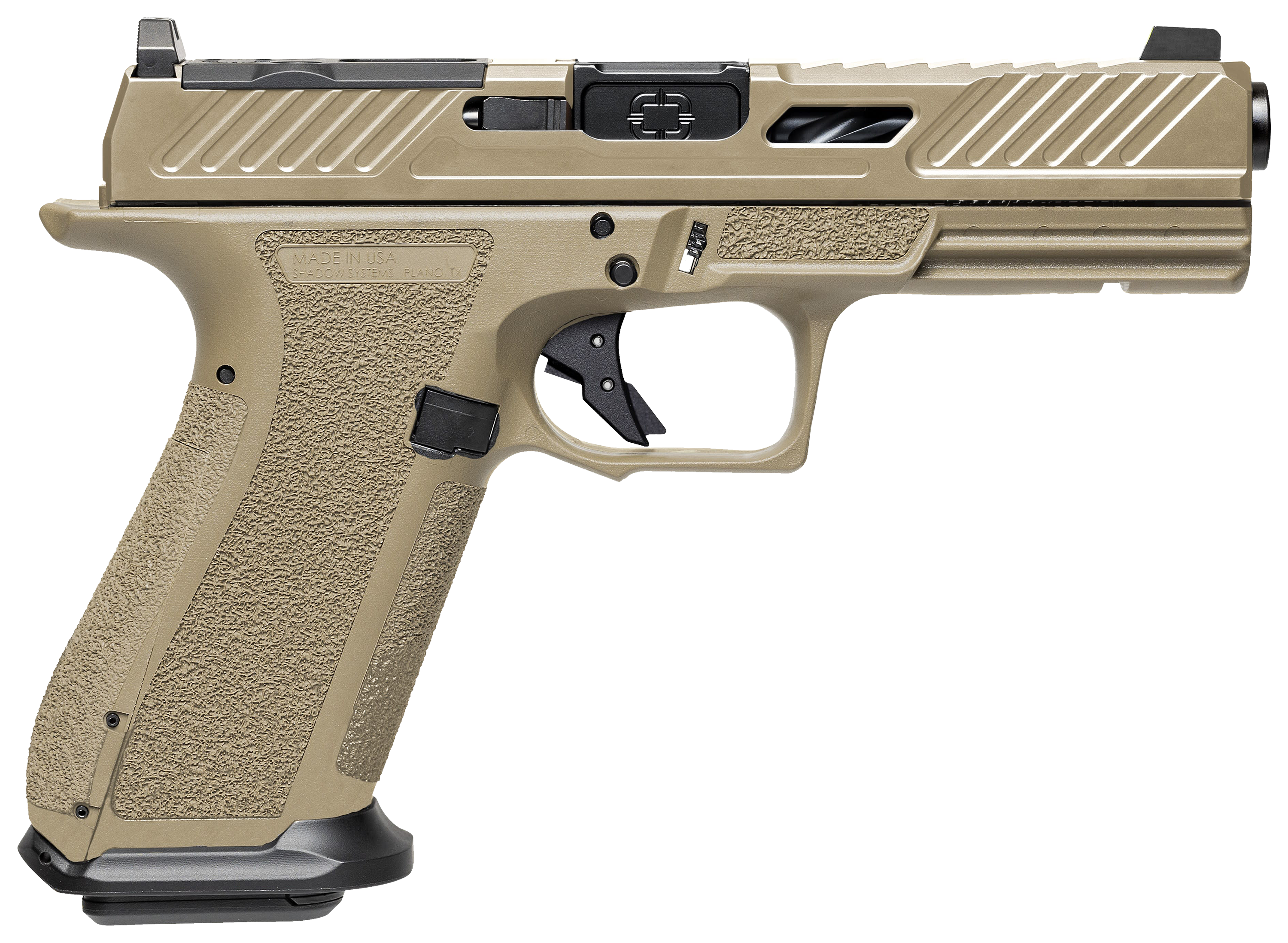 Shadow Systems DR920 Elite Optics Ready Semi-Auto Pistol with Night Sights - FDE Cerakote - 10 + 1 - Shadow Systems