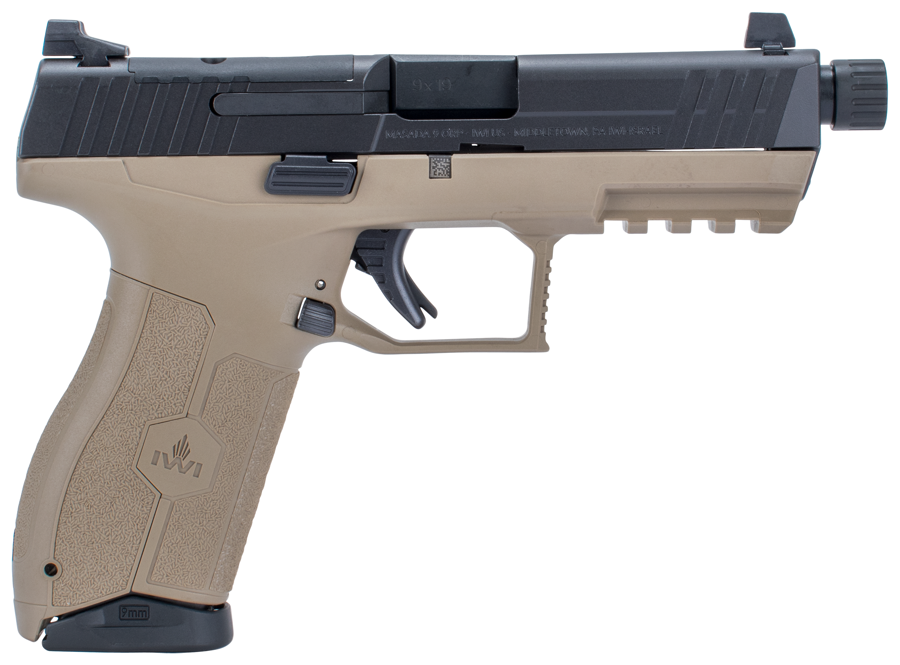 Image of IWI Masada Tactical Optics-Ready Semi-Auto Pistol - 9mm - Flat Dark Earth - 10 + 1