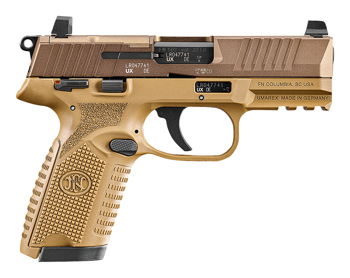 FN 502 MRD .22 LR Semi-Auto Pistol - Flat Dark Earth