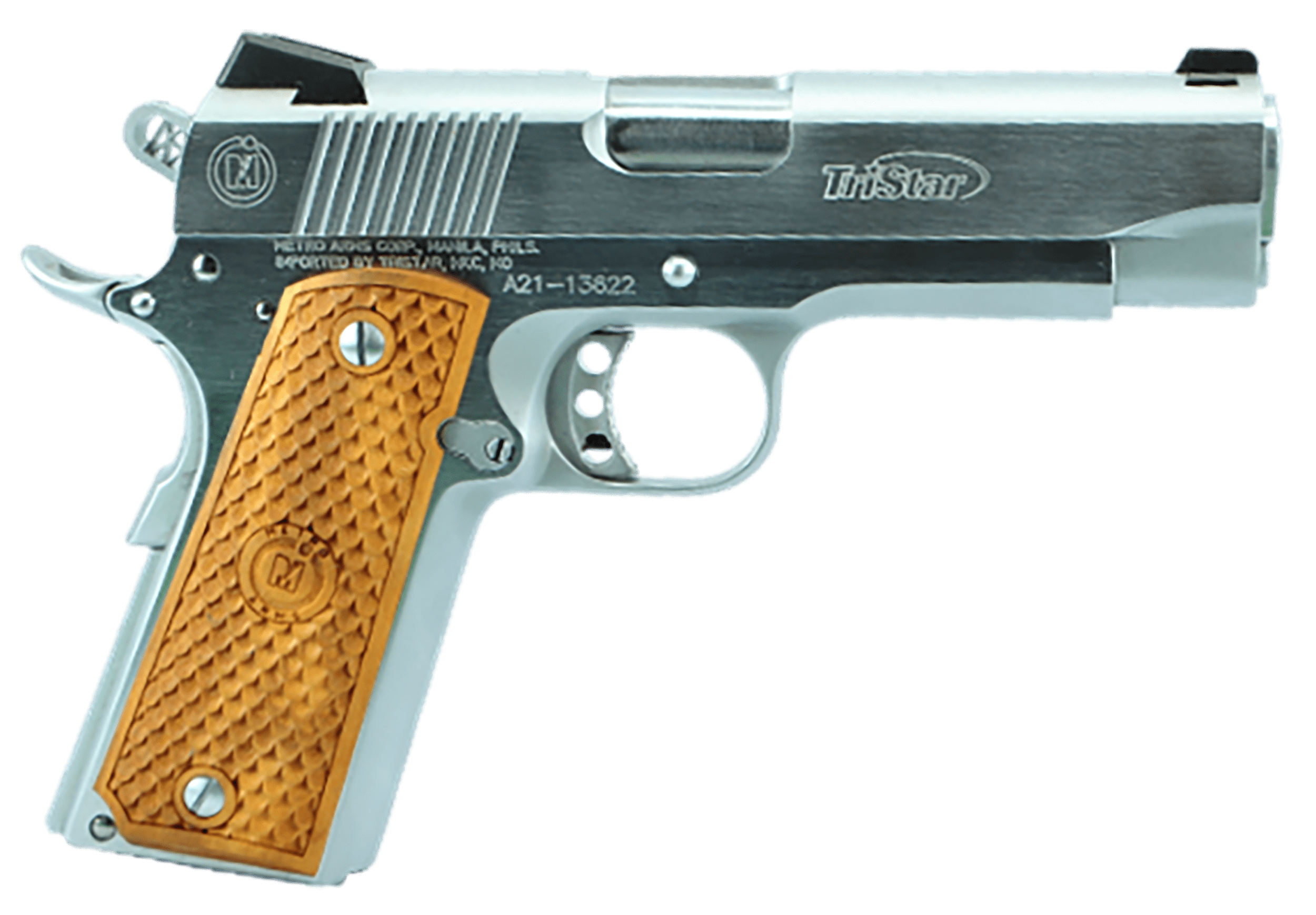 American Classic Commander 1911 Semi-Auto Pistol - 9mm - Hard Chrome - 9 + 1