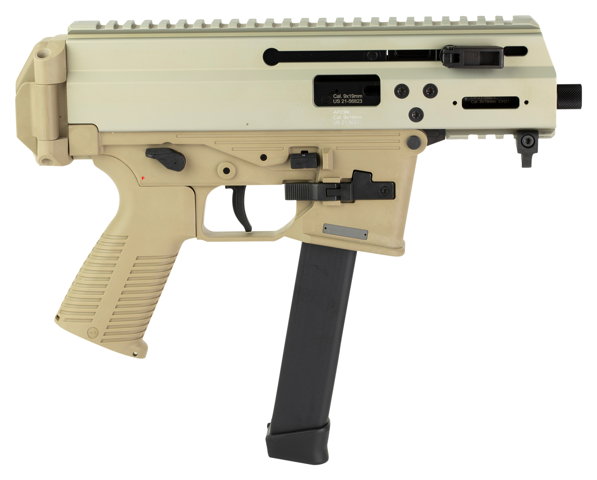 BT APC9K PRO G GlockCompatible 9mm SemiAuto Pistol  Coyote Tan Hardcoat Anodized