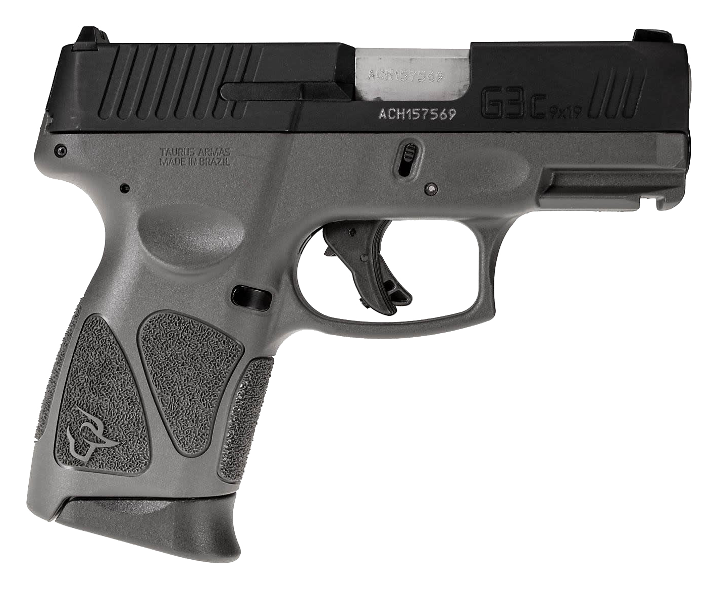 Image of Taurus G3c Compact Semi-Auto Pistol - Gray - Matte Black Tenifer - 12 + 1