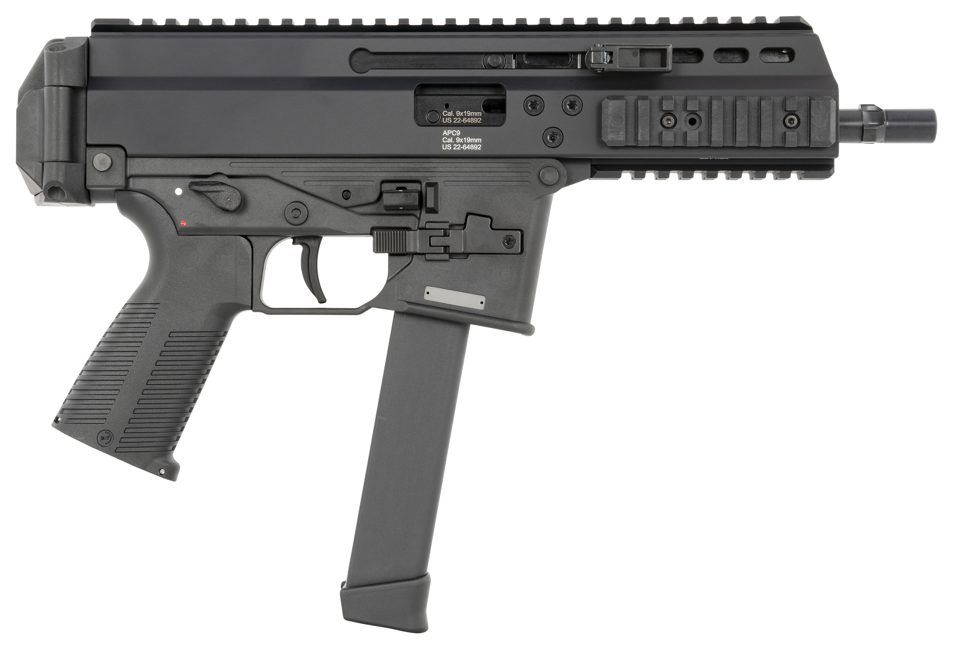 BampT APC9 PRO G GlockCompatible SemiAuto Pistol  9mm  Black Hard Coat Anodized