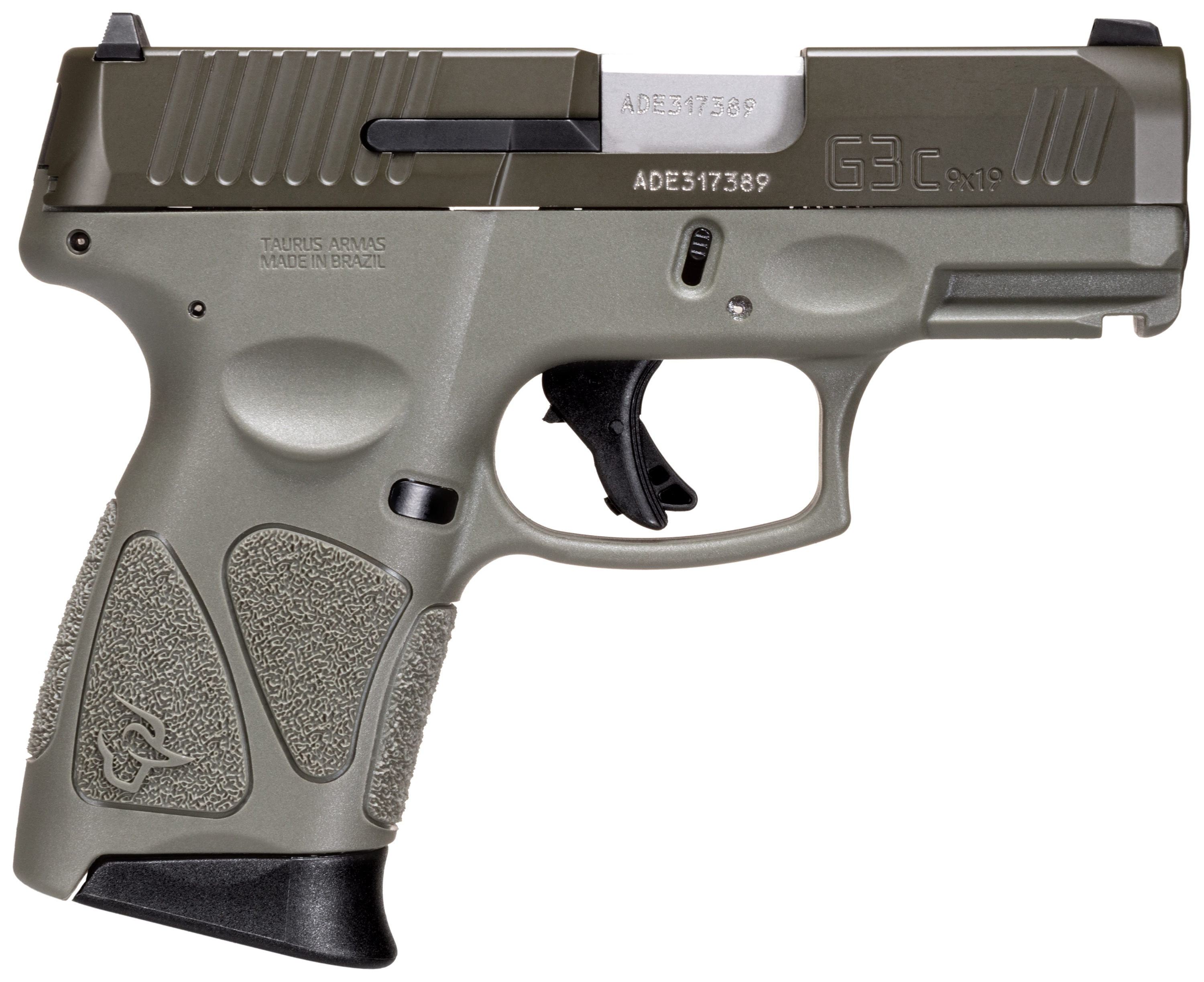 Image of Taurus G3c Compact Semi-Auto Pistol - Olive Drab Green - OD Green Cerakote - 12 + 1