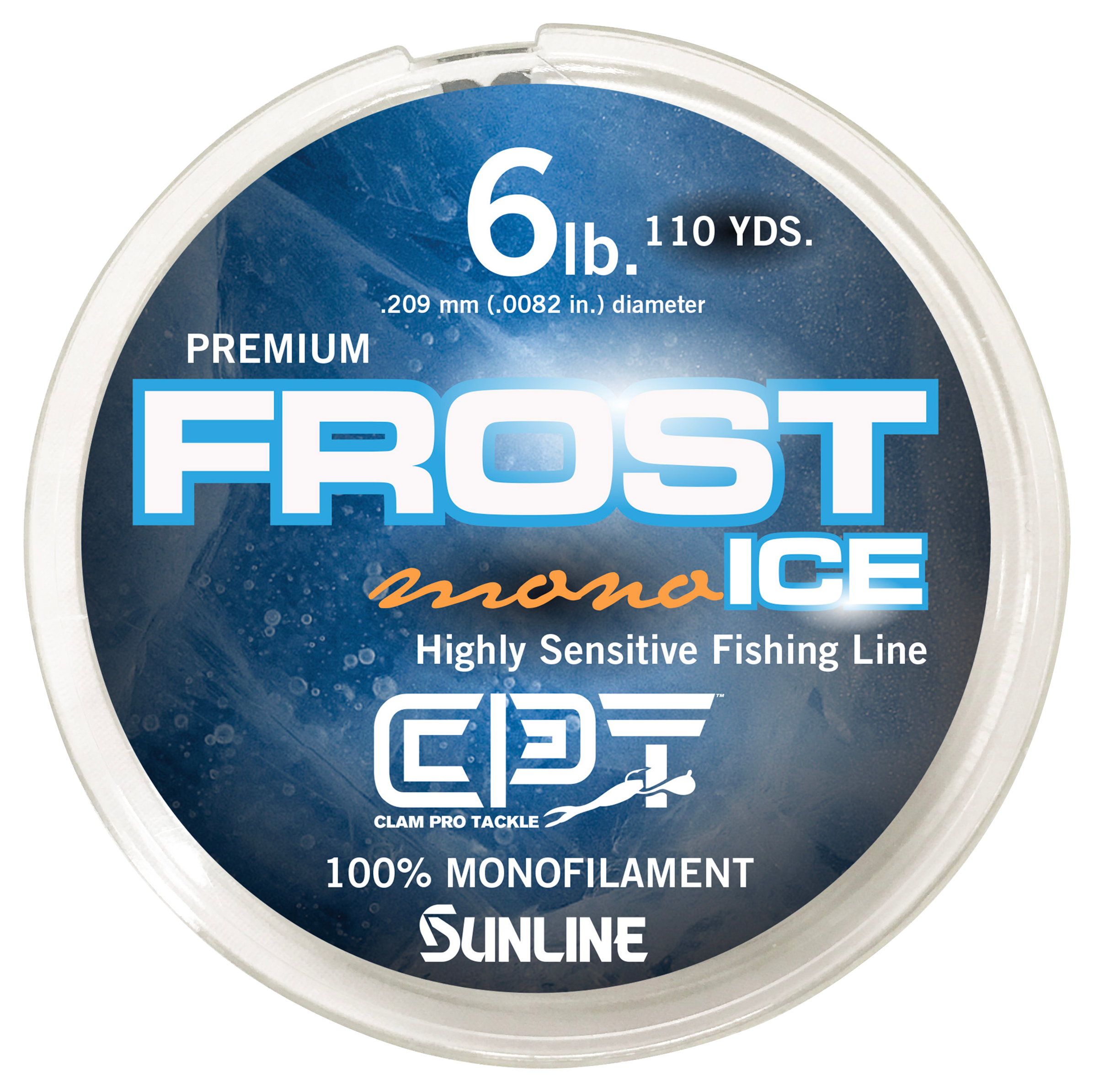 Image of Clam Premium Frost Ice Monofilament Fishing Line - 3 lb. - 110 Yards - Red/Clear