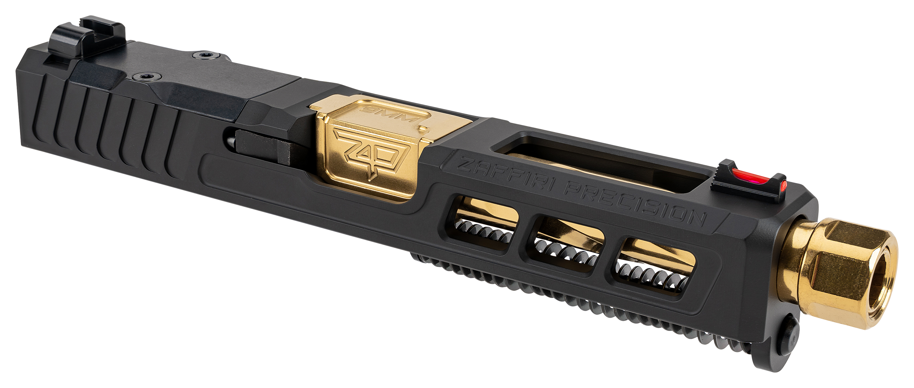 Zaffiri Precision GLOCK 19 Gen 3 Complete Upper with Threaded Barrel - Black/Gold - Zaffiri Precision