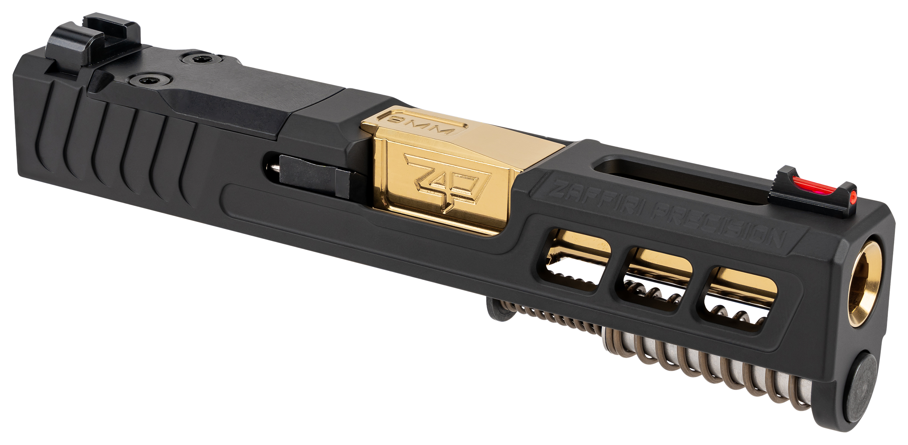 Zaffiri Precision GLOCK 43/43X Complete Upper with Flush and Crown Barrel - Black/Gold - Zaffiri Precision