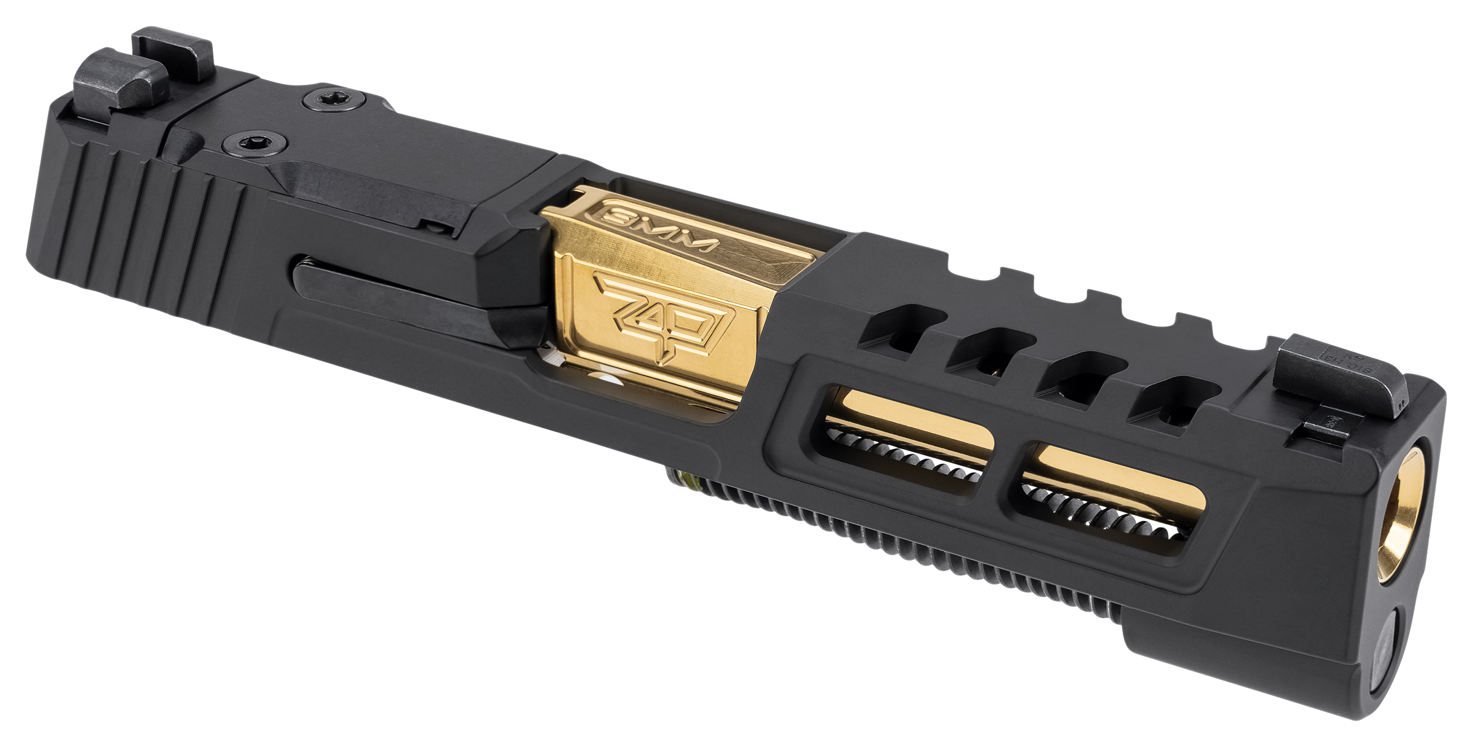 Image of Zaffiri Precision Sig Sauer P365XL Complete Upper with Flush and Crown Barrel - Black/Gold