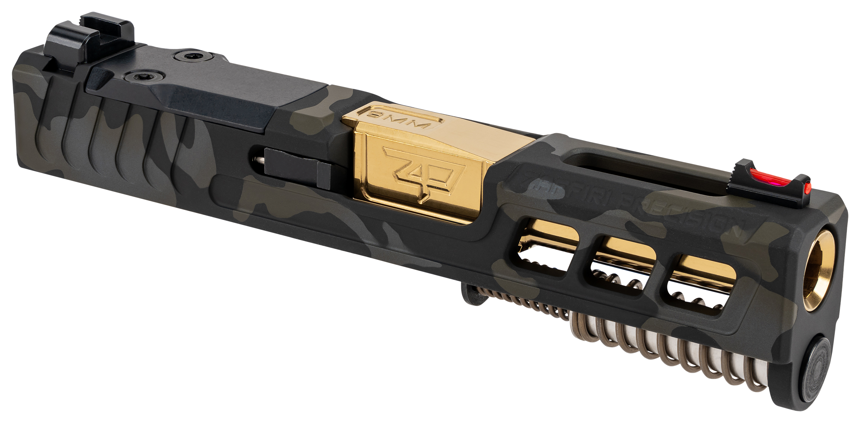 Zaffiri Precision GLOCK 43/43X Complete Upper with Flush and Crown Barrel - Multicam Black/Gold - Zaffiri Precision