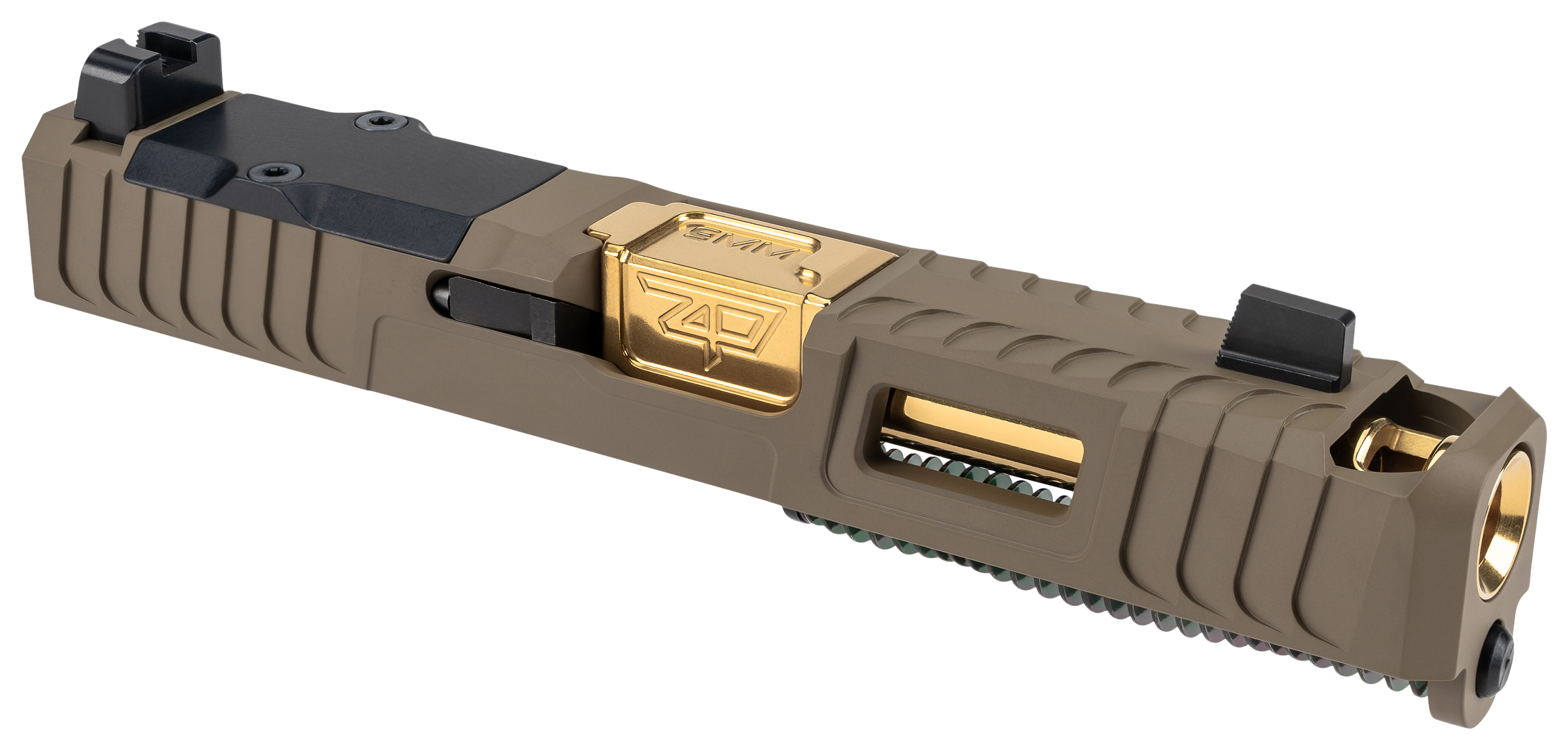 Image of Zaffiri Precision Integrated Blowhole System GLOCK 19 Gen 3 Complete Upper - FDE/Gold