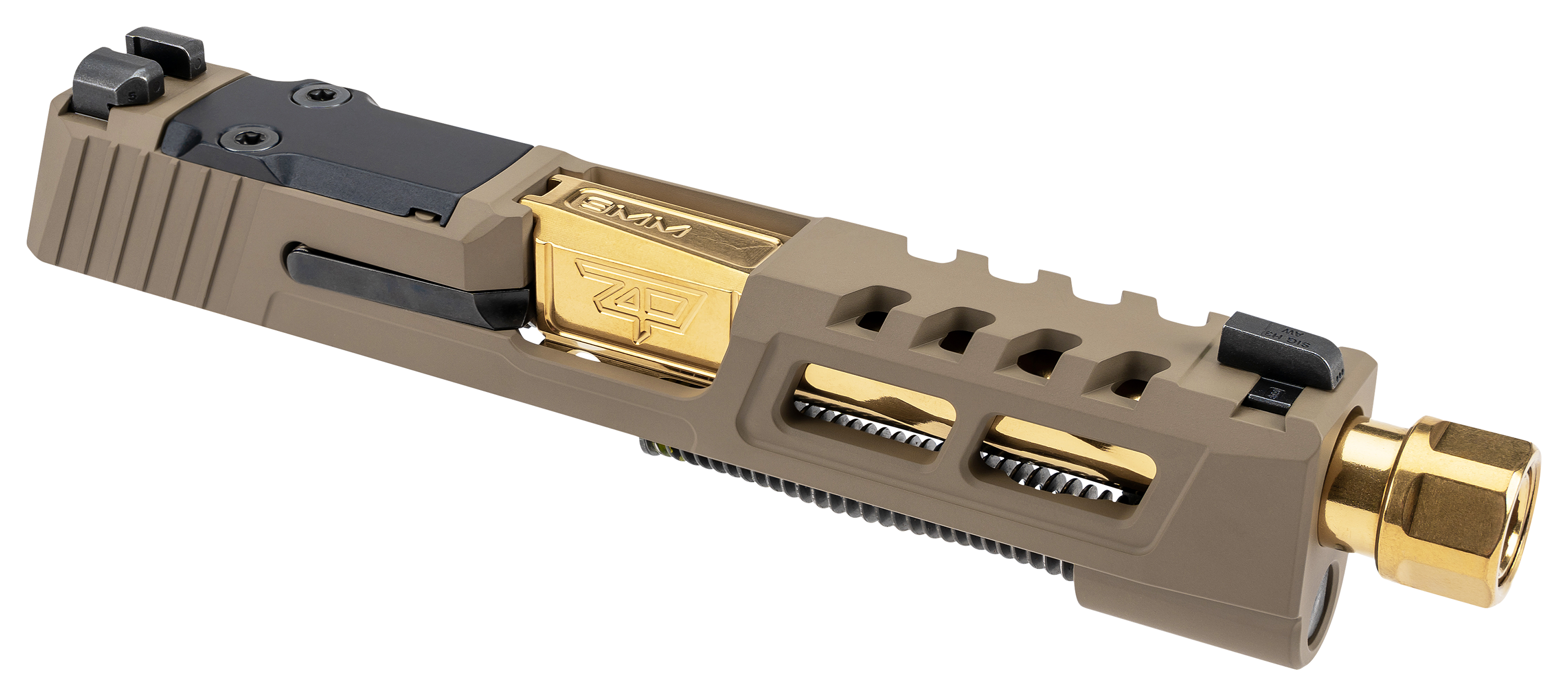 Image of Zaffiri Precision SIG SAUER P365 XL Complete Upper with Threaded Barrel - FDE/Gold