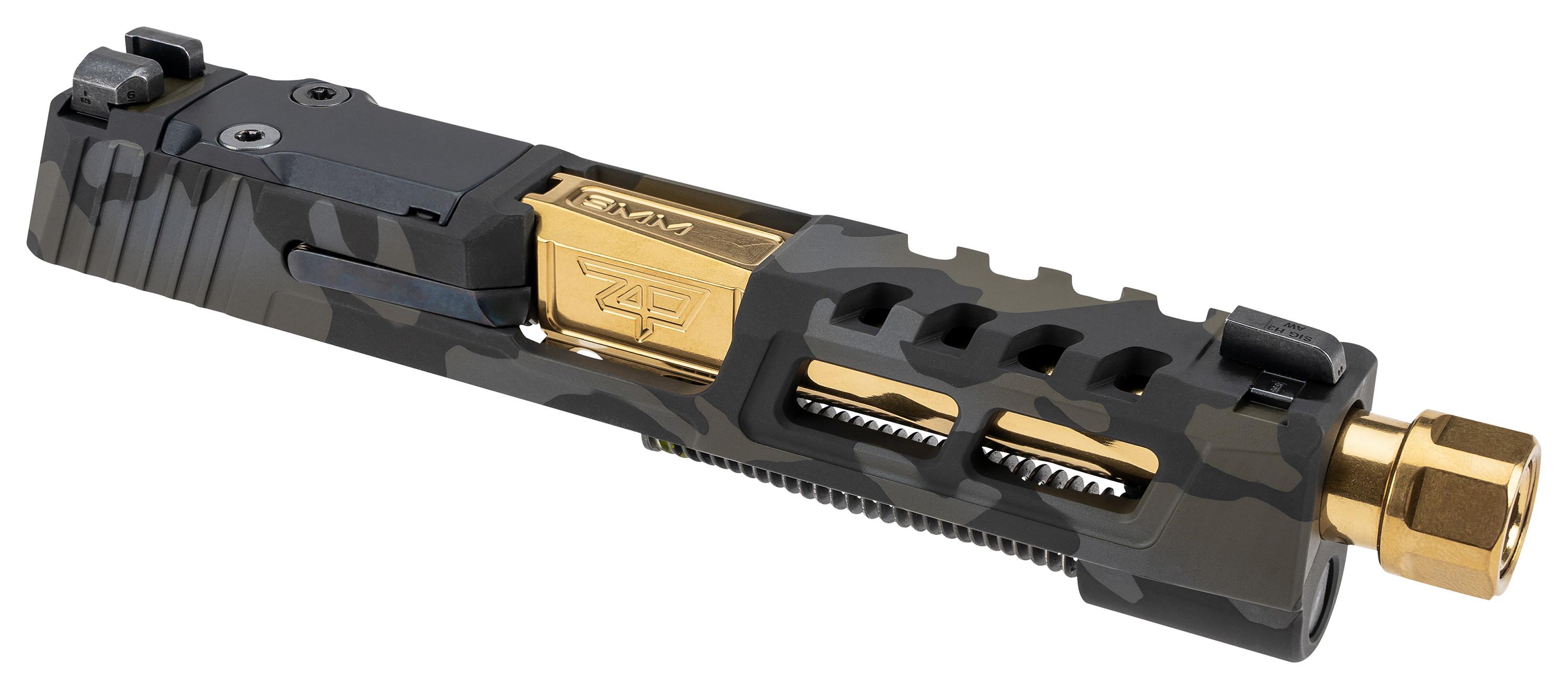 Image of Zaffiri Precision SIG SAUER P365 XL Complete Upper with Threaded Barrel - Multicam Black/Gold