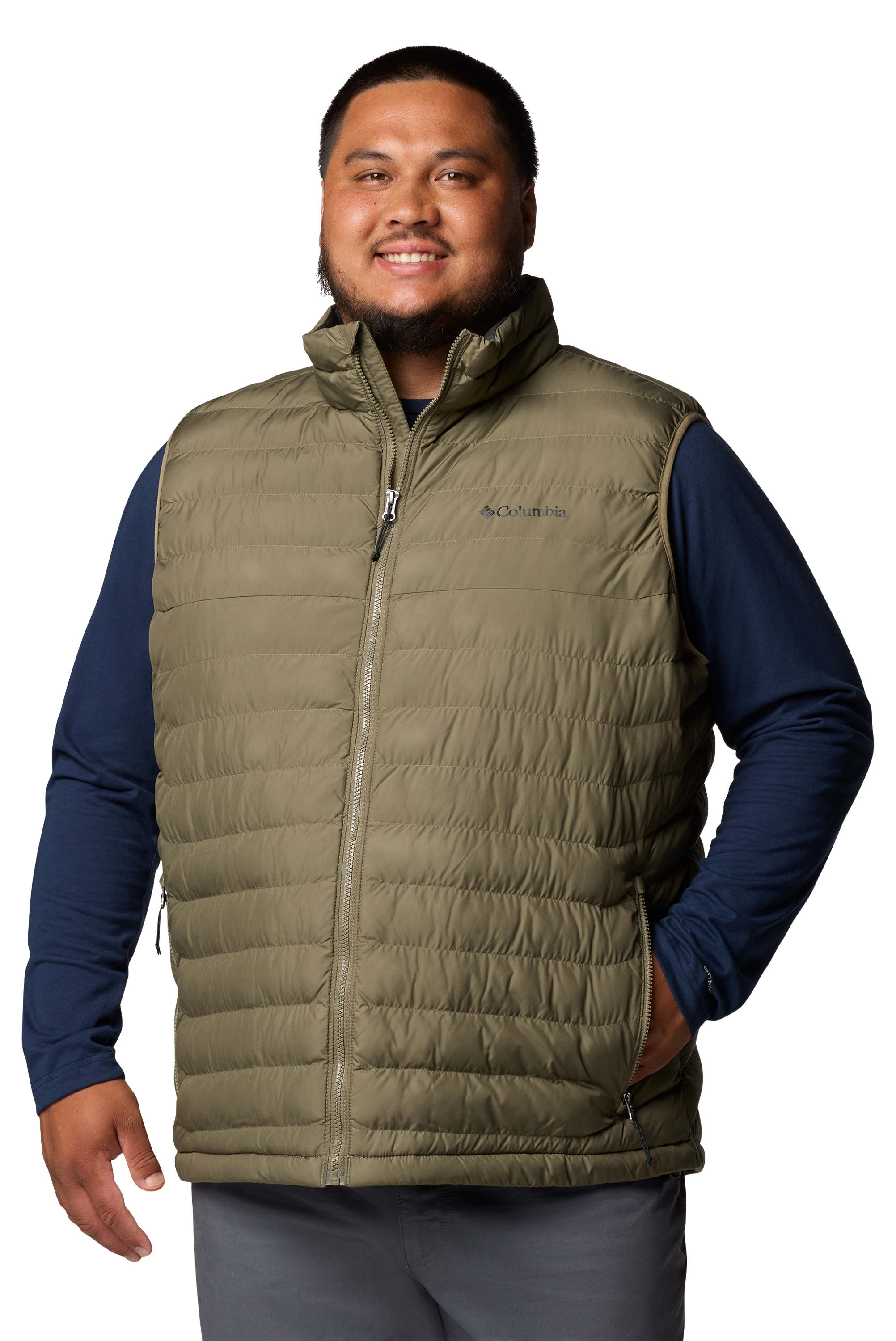 Image of Columbia Powder Lite II Vest for Men - Stone Green - M