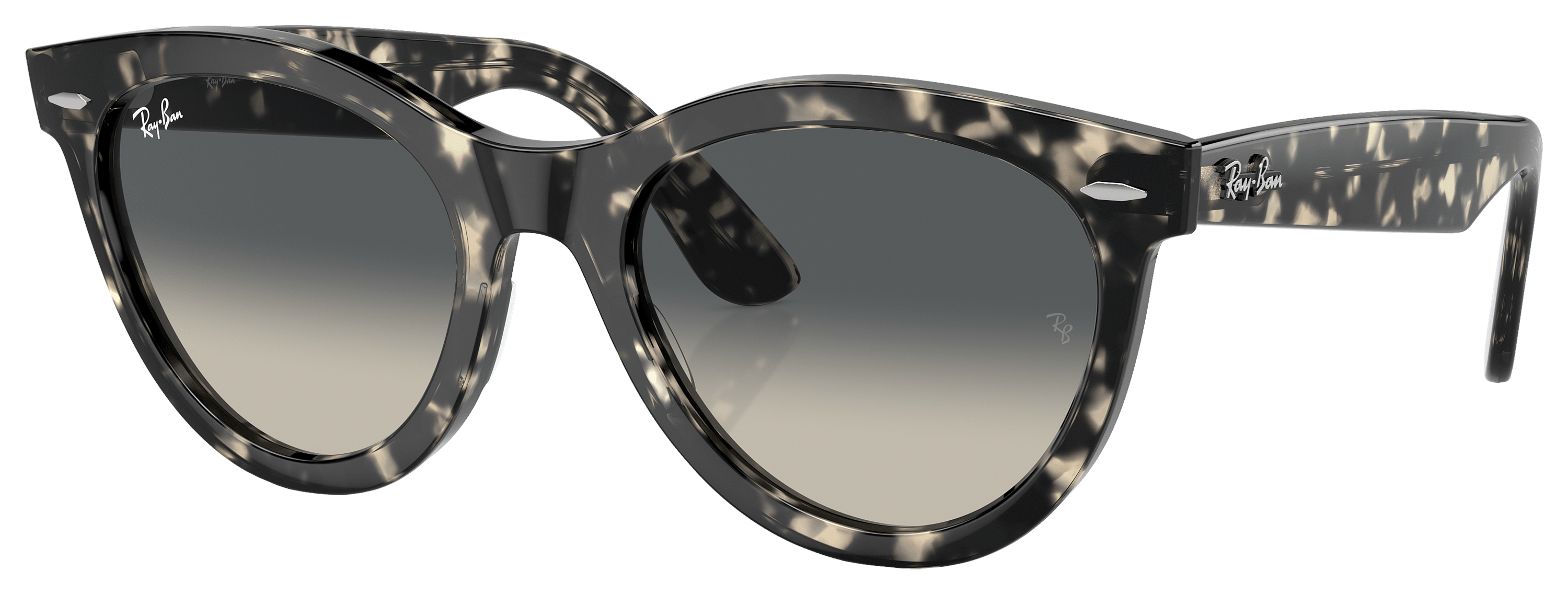 Image of Ray-Ban Wayfarer Way RB2241 Gradient Glass Sunglasses - Polished Gray Havana/Gray Gradient - X-Large