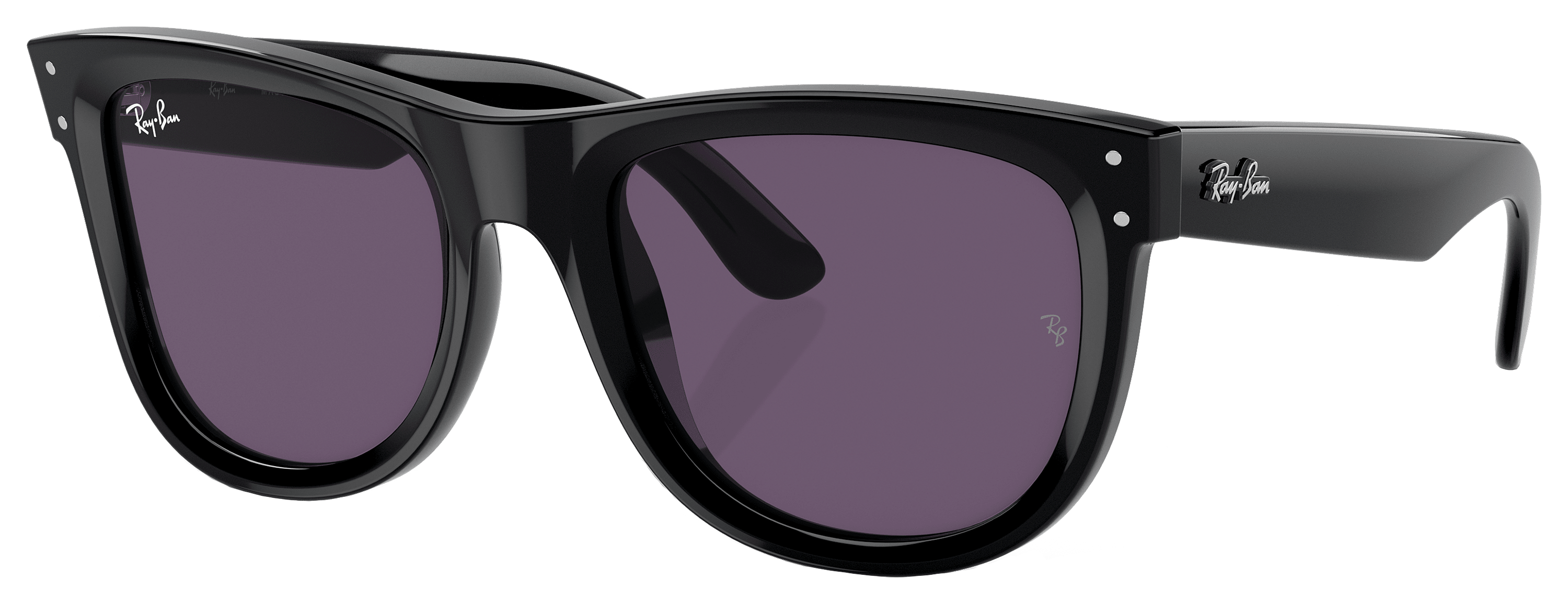 Image of Ray-Ban Wayfarer Reverse RBR0502S Sunglasses - Polished Black/Violet Classic - Medium