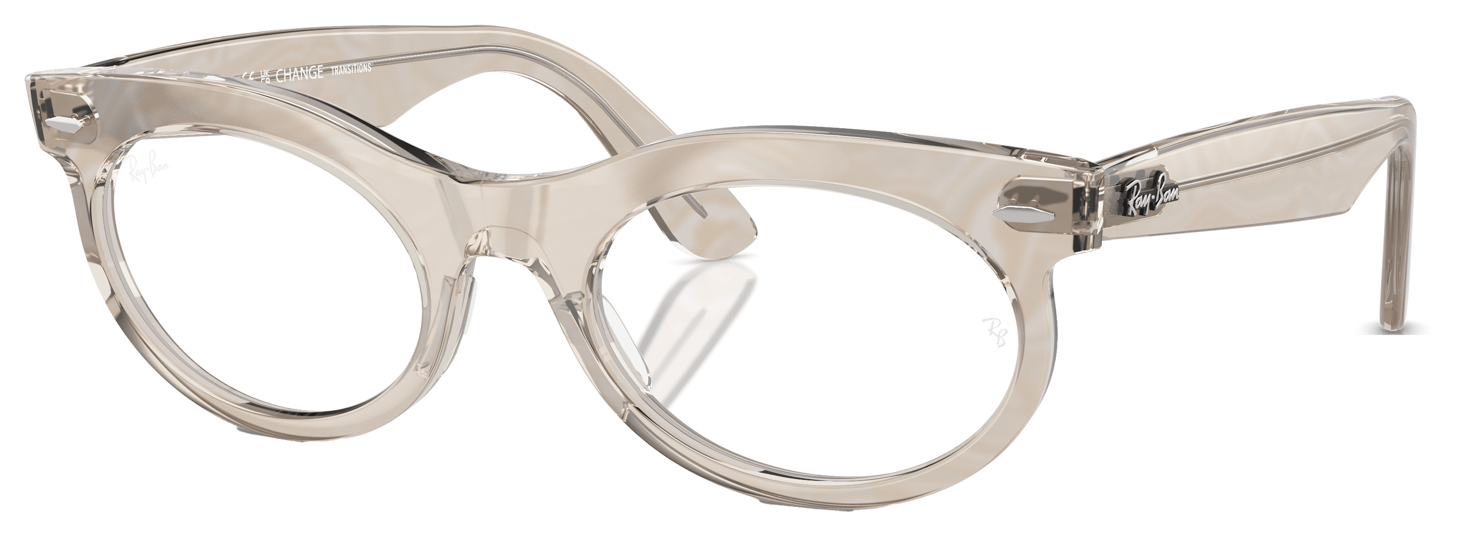 RAY-BAN Wayfarer Oval Change RB2242 Transitions Photochromic Frame Glass Sunglasses