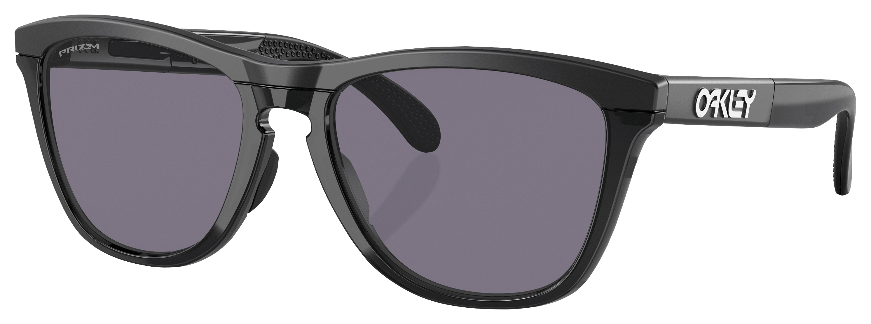 Image of Oakley Frogskins Range OO9284 Prizm Grey Mirror Sunglasses - Matte Black/Prizm Gray Mirror - Large