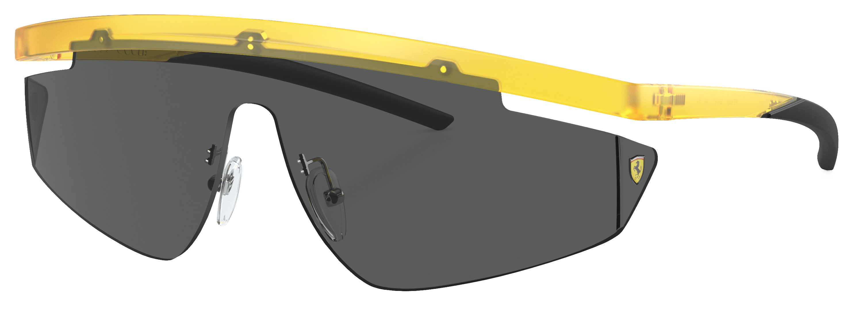 Image of Scuderia Ferrari FZ6001 Sunglasses - Matte Yellow/Opal/Gray - X-Large