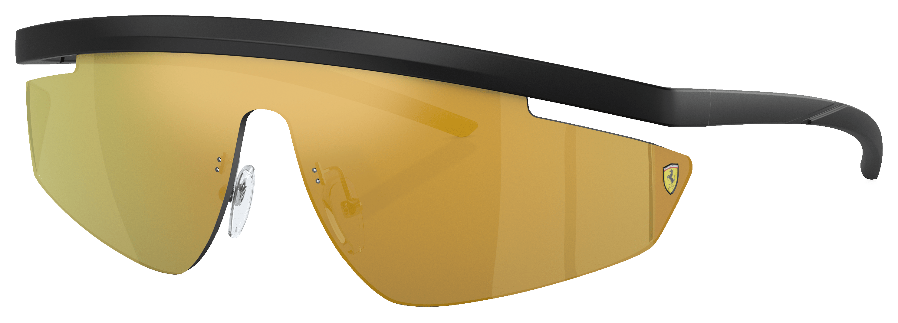 Image of Scuderia Ferrari FZ6001 Sunglasses - Matte Black/Gold Mirror - X-Large