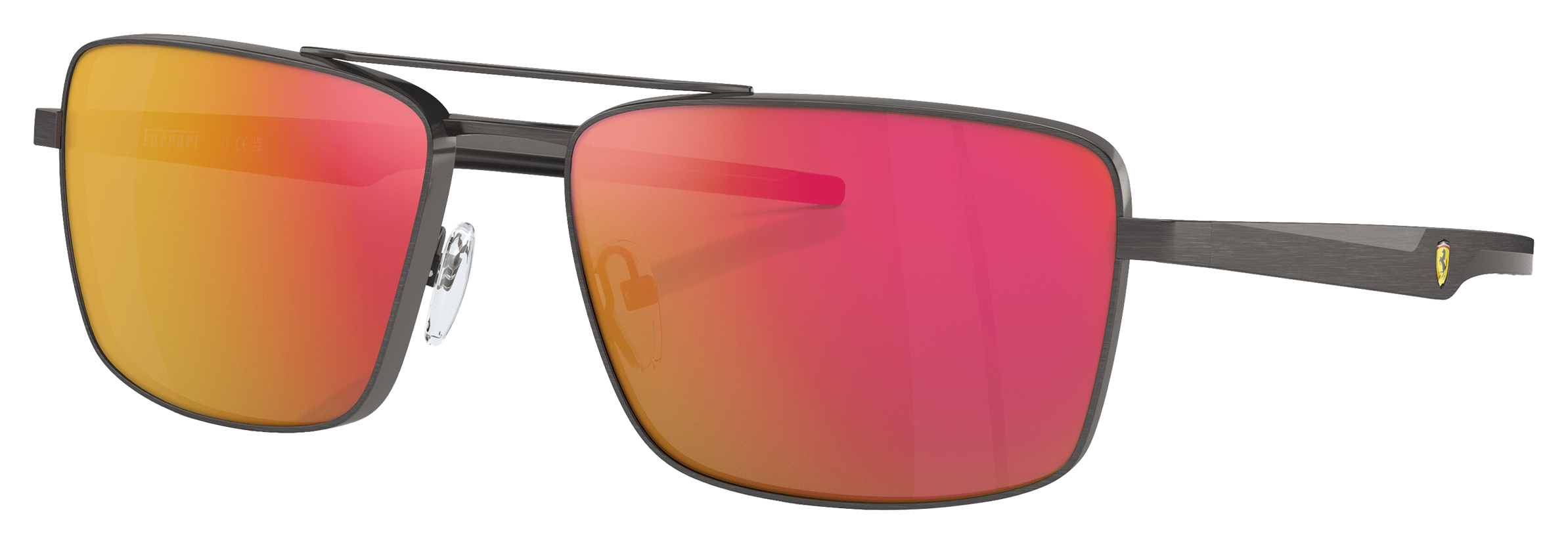 Image of Scuderia Ferrari FZ5001 Sunglasses - Dark Gunmetal/Red Mirror - X-Large