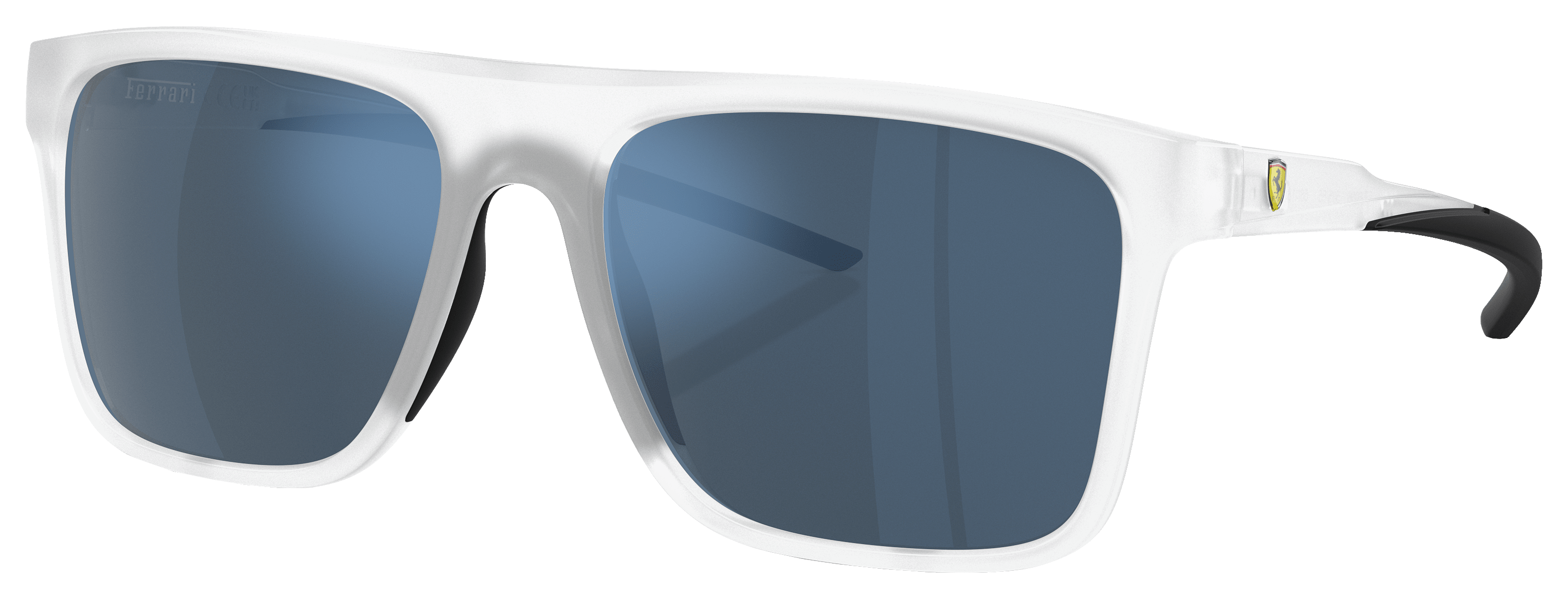 Image of Scuderia Ferrari FZ6006 Sunglasses - Gray Transparent/Blue Mirror - XX-Large