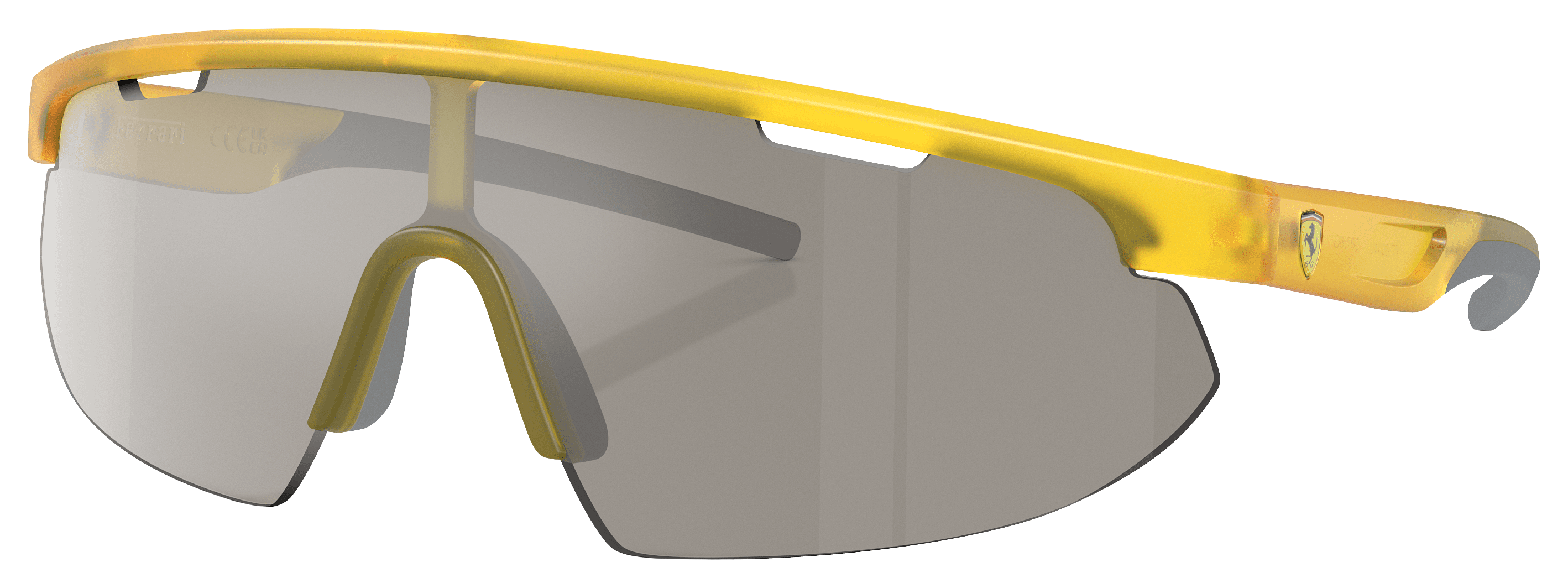 Image of Scuderia Ferrari FZ6004U Sunglasses - Matte Yellow/Opal/Silver Mirror - X-Large