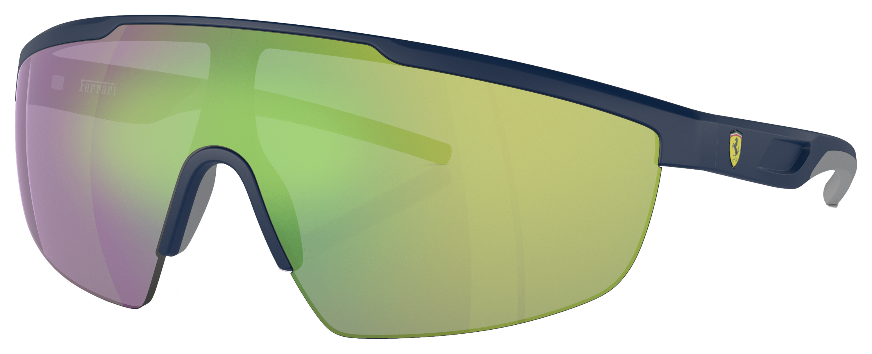 Image of Scuderia Ferrari FZ6005U Sunglasses - Matte Blue/Green/Violet Mirror - X-Large